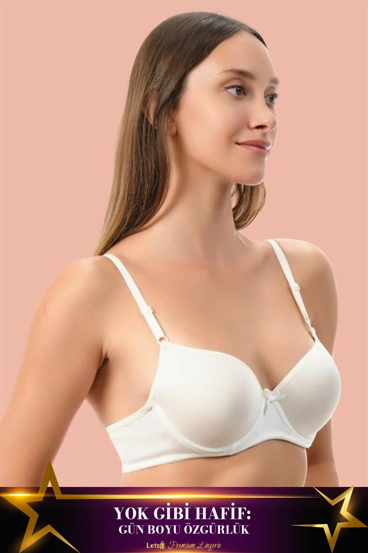 Dolgusuz Mikro Desteksiz Sütyen Beyaz Renk