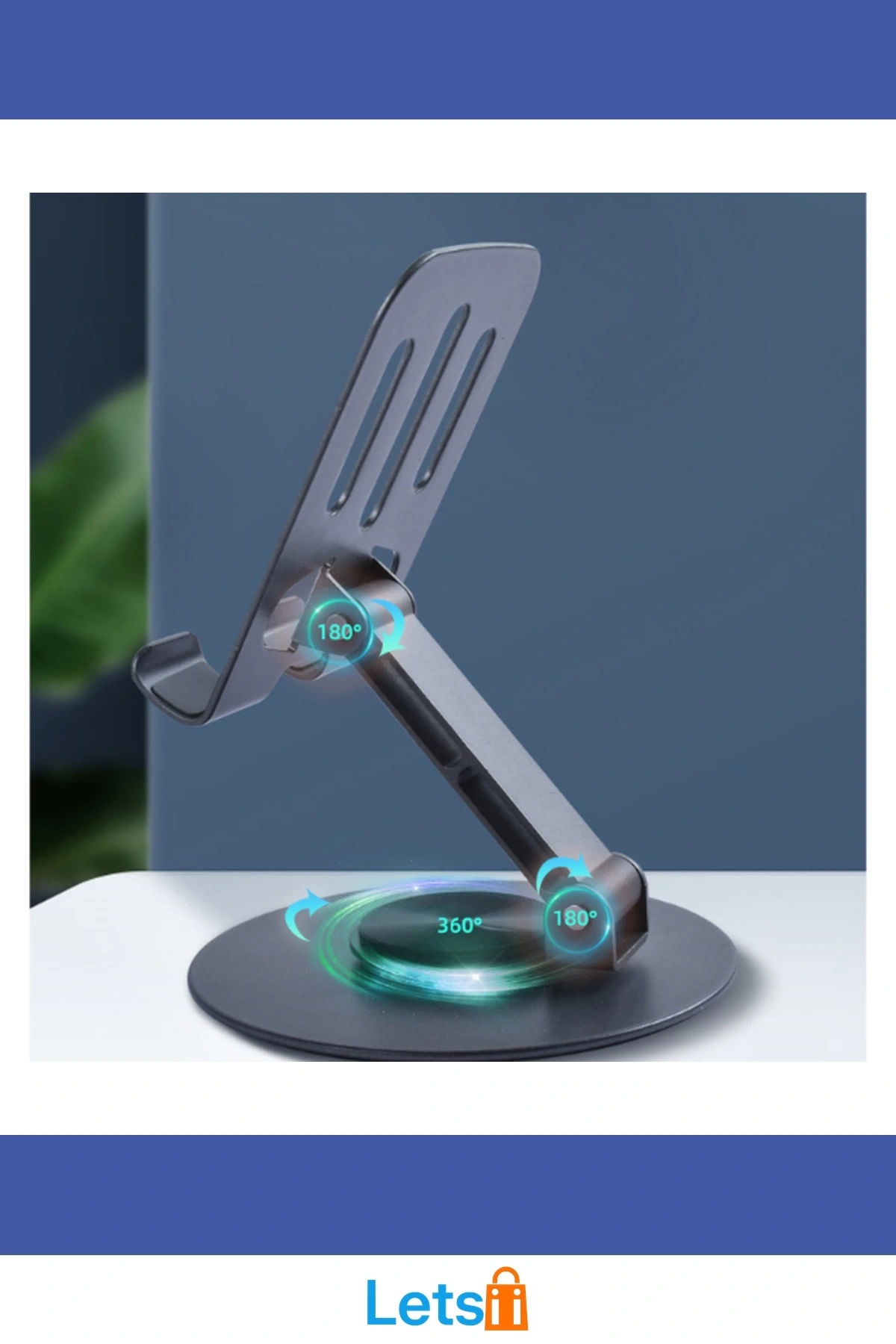 Dönebilir Katlanabilir Alüminyum Metal Masaüstü Telefon Tutucu