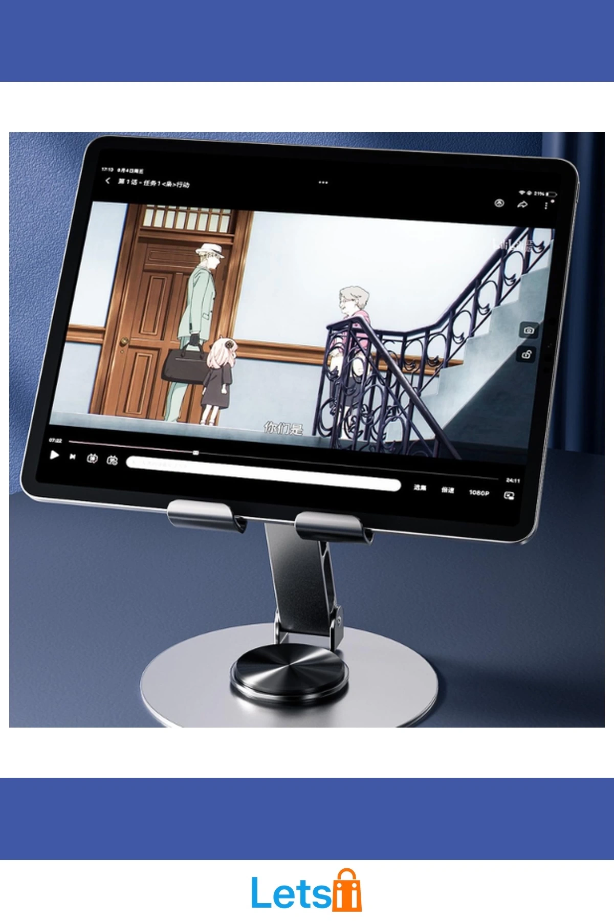 Dönebilir Katlanabilir Alüminyum Metal Masaüstü Telefon Tutucu