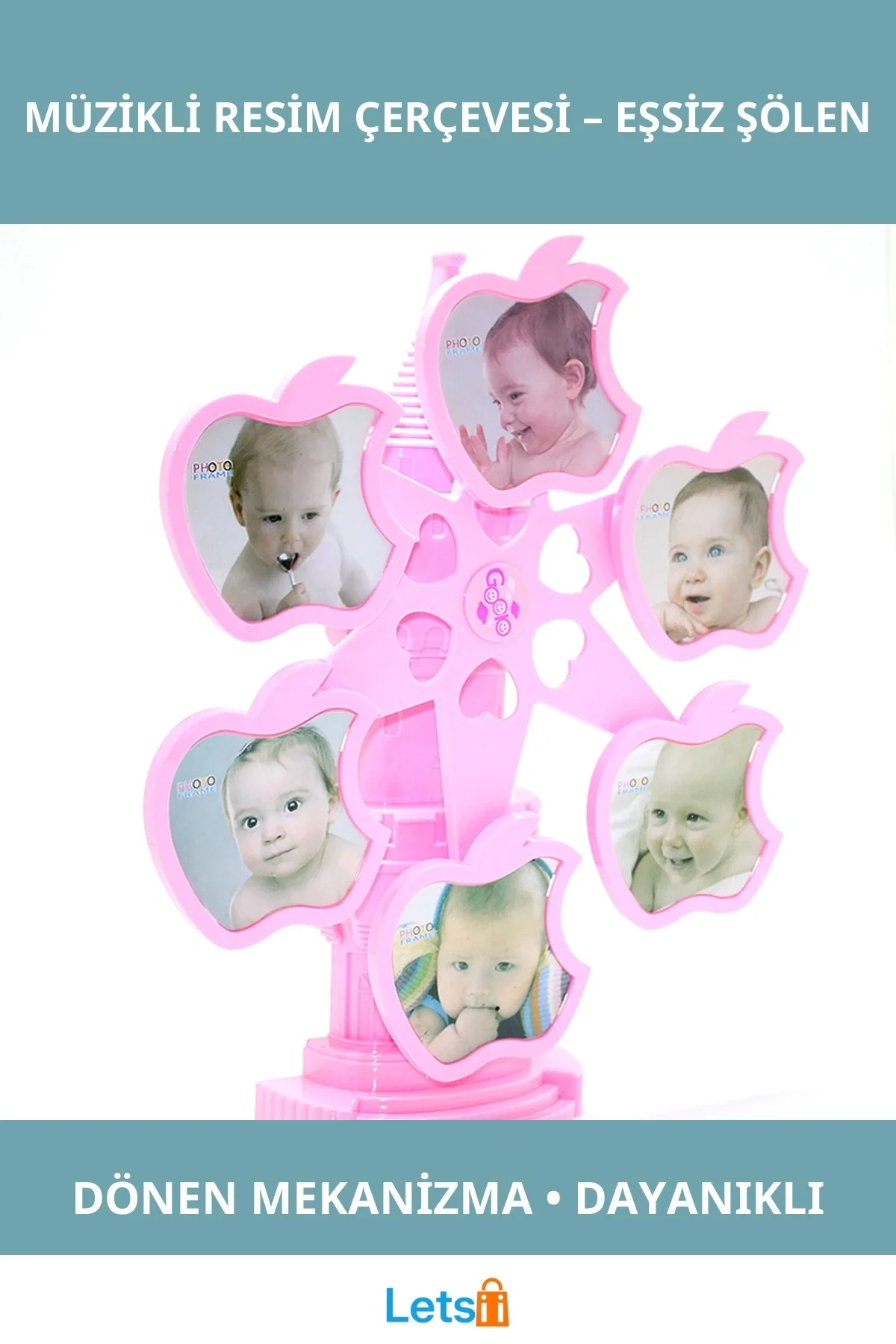 Dönen Müzikli Resim Çerçevesi Eşsiz Tasarım Dekoratif Hediye