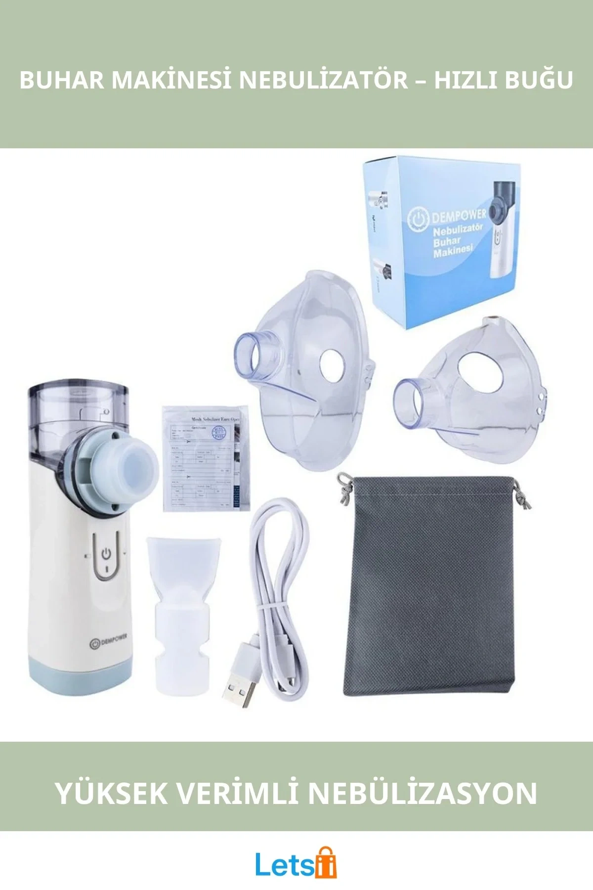 DP 104 Taşınabilir Buhar Makinesi Nebulizatör