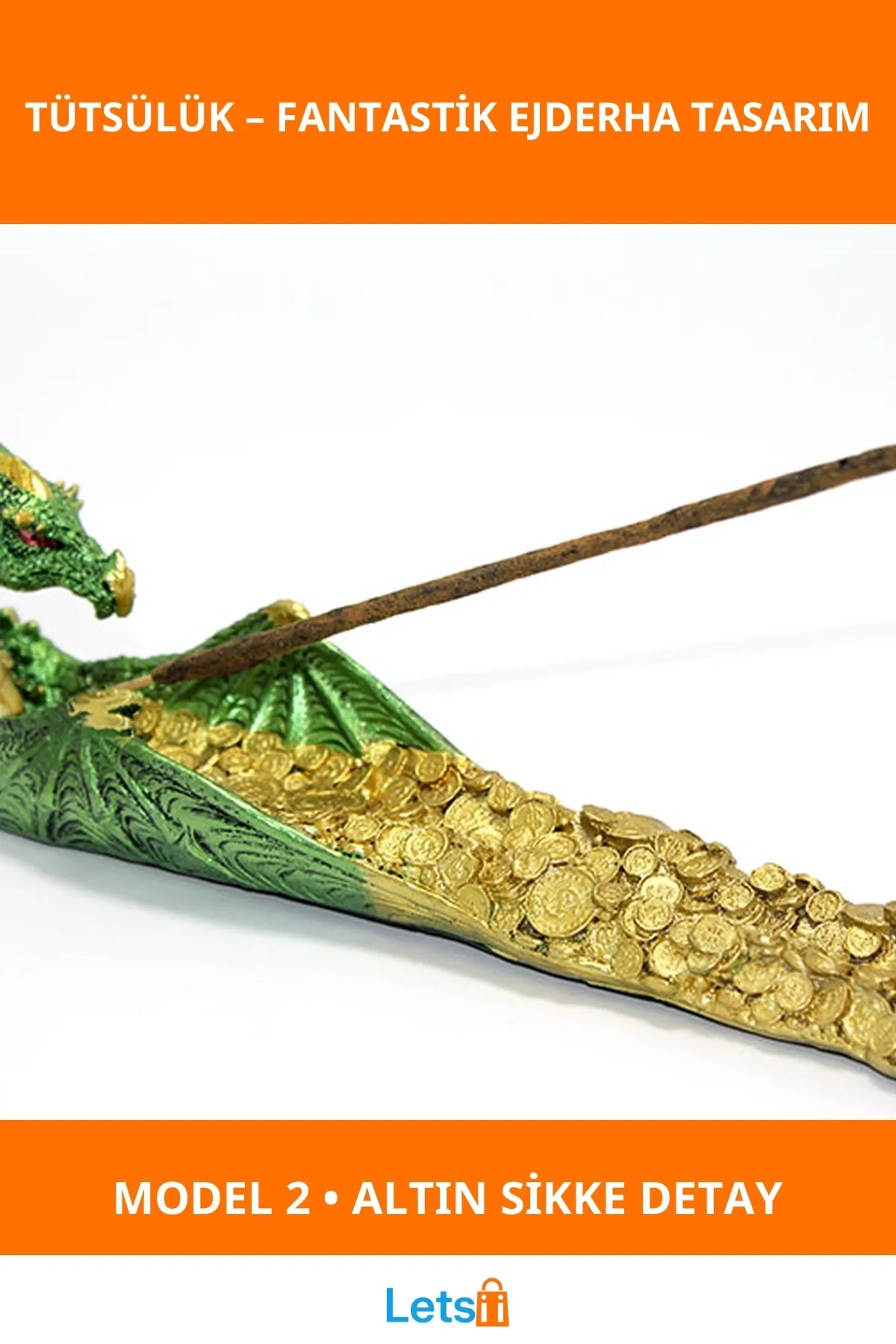 Dragon Tasarımlı Yüksek Kalite Polyester Tütsülük 1 Adet