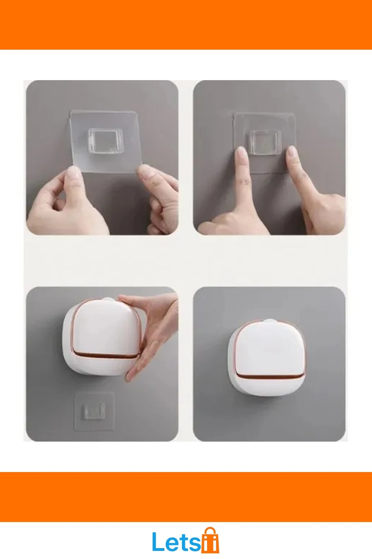 Drenaj Hazneli Kapaklı Hijyenik Katı Sabunluk Beyaz