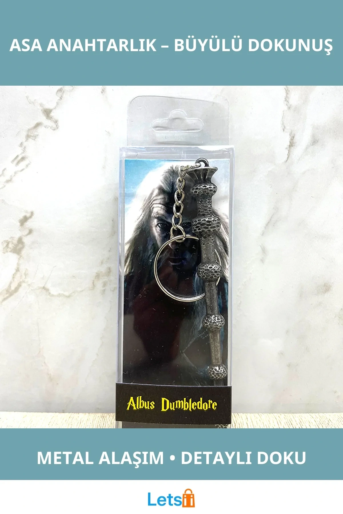 Dumbledore Mürver Asa Minyatür Anahtarlık Metal 12 cm