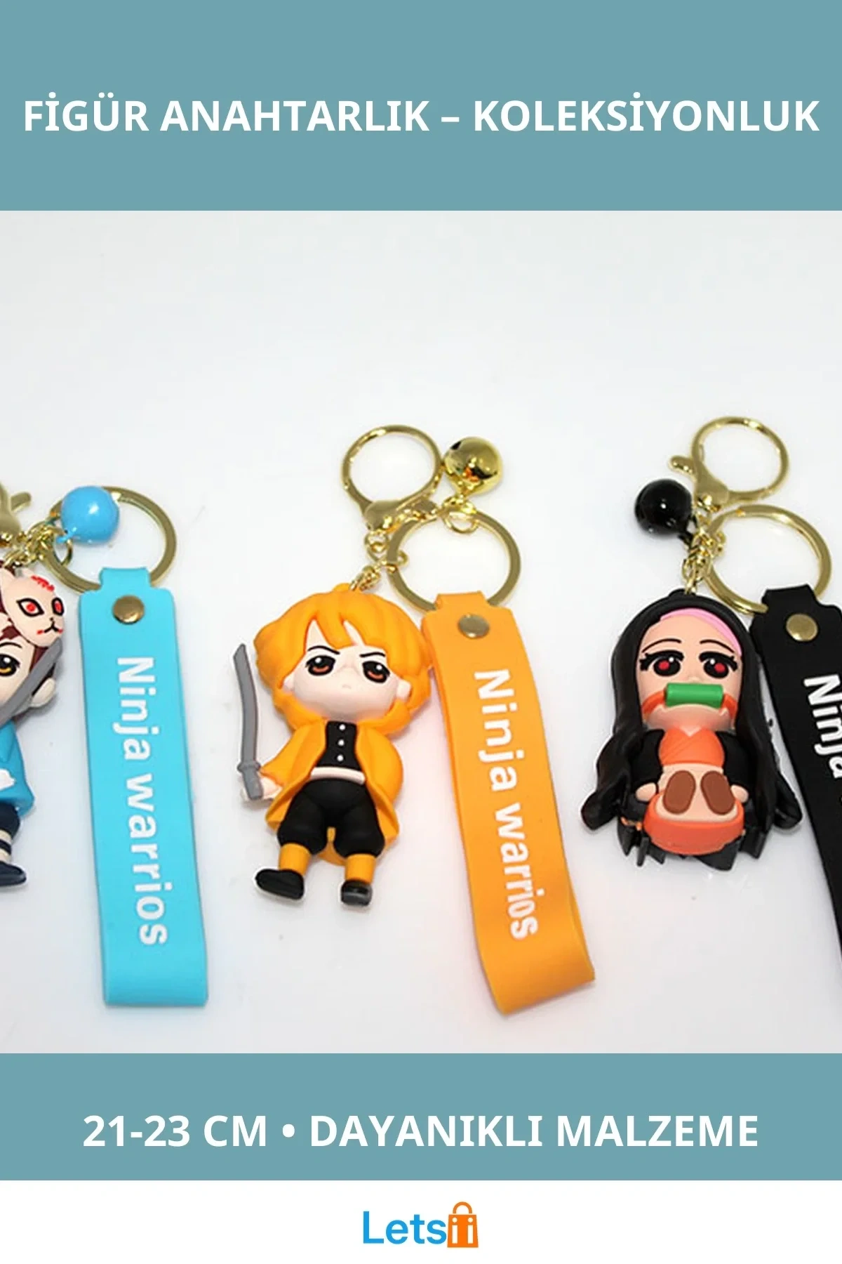 Eğlenceli Anime Figürlü Anahtarlık 21 23 cm