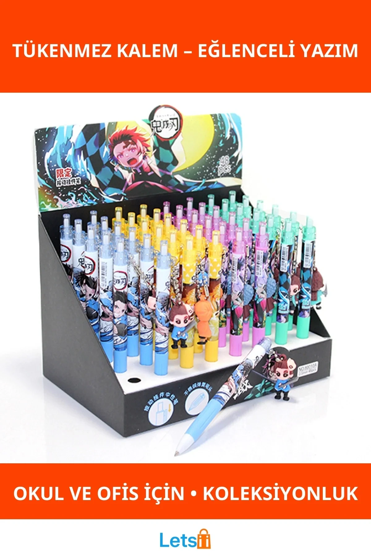 Eğlenceli Anime Figürlü Tükenmez Kalem 1 Adet