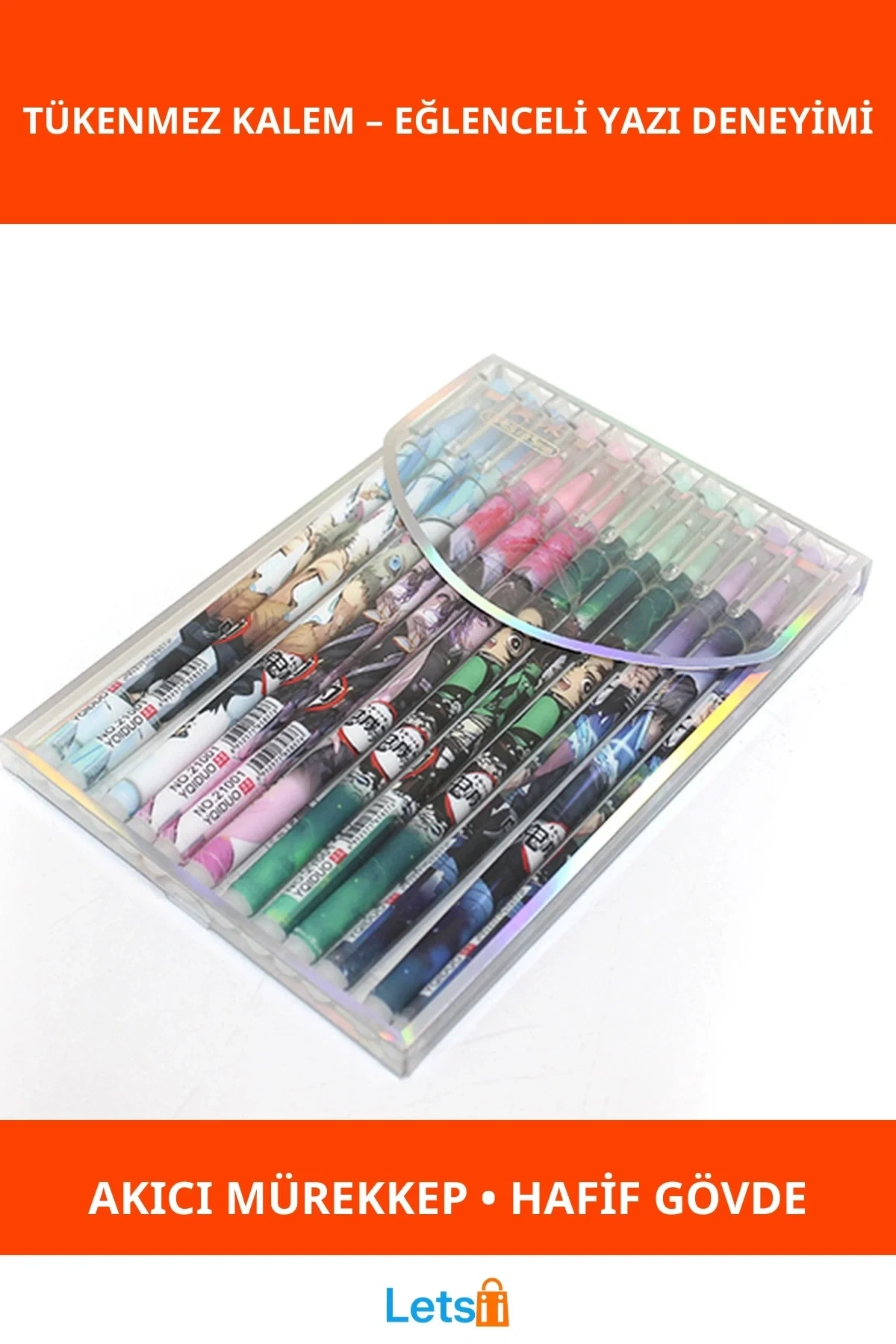 Eğlenceli Anime Figürlü Tükenmez Kalem Hafif Dayanıklı