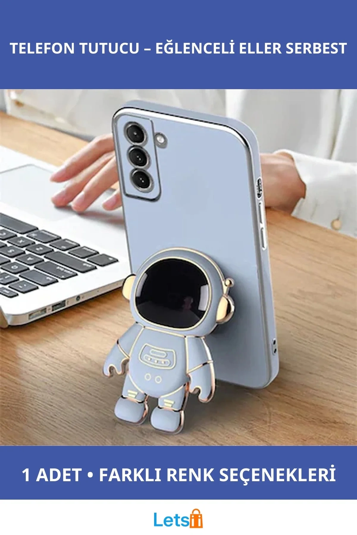 Eğlenceli Astronot Telefon Tutucu Dikey ve Yatay Kullanım