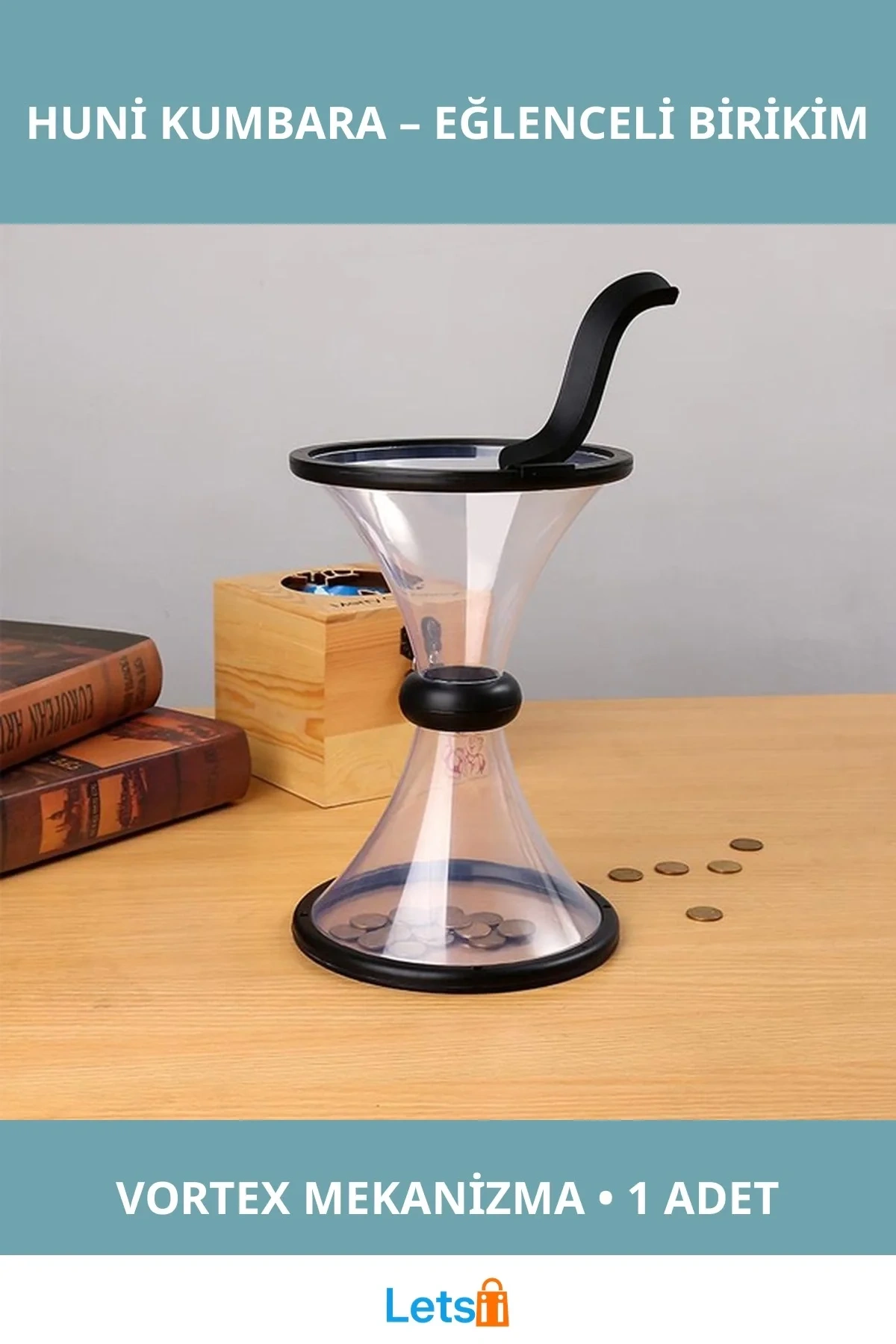 Eğlenceli Huni Şeklinde Kumbara Vortex Bank