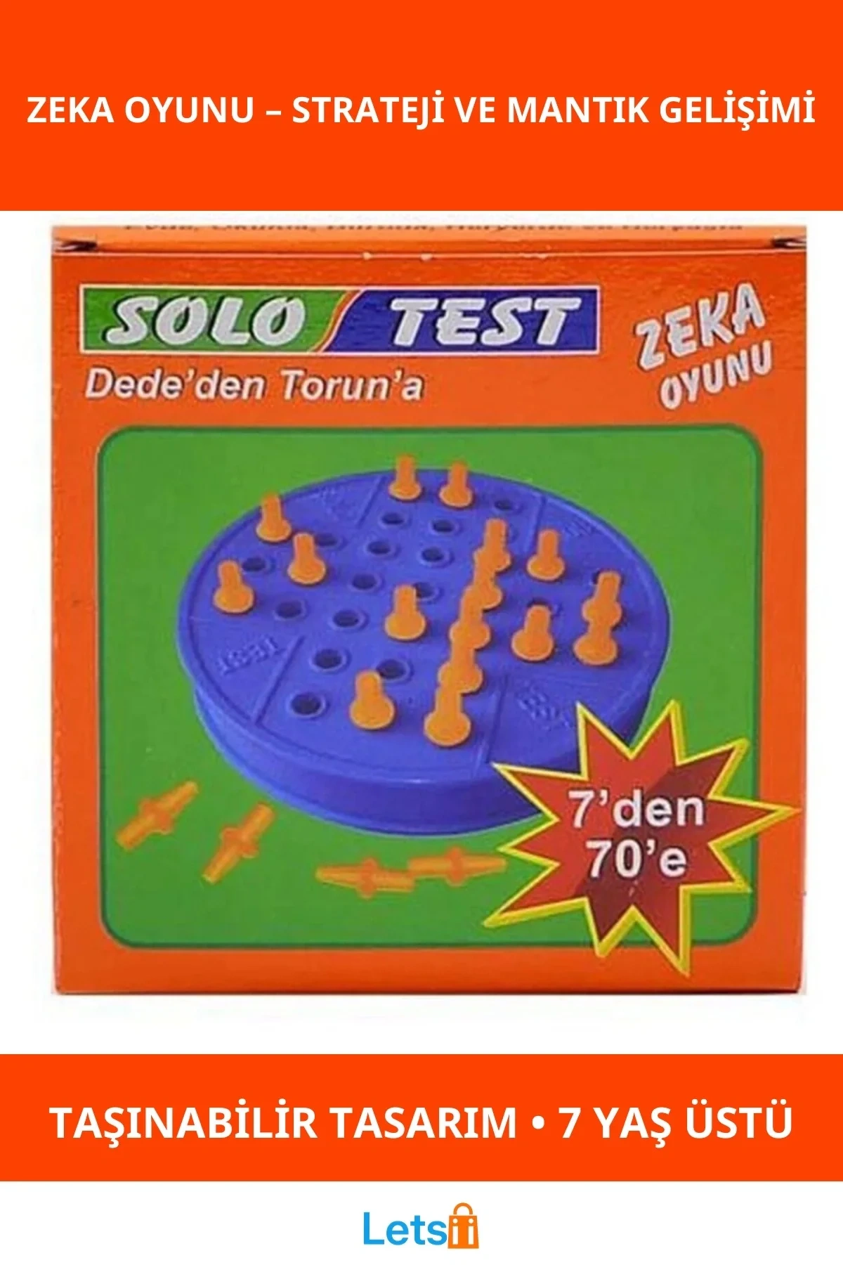 Eğlenceli Tahta Oyun Zeka Geliştirici Solo Test