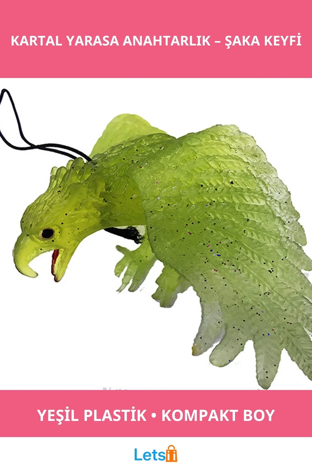 Eğlenceli Yeşil Şaka Kartal Yarasa Anahtarlık