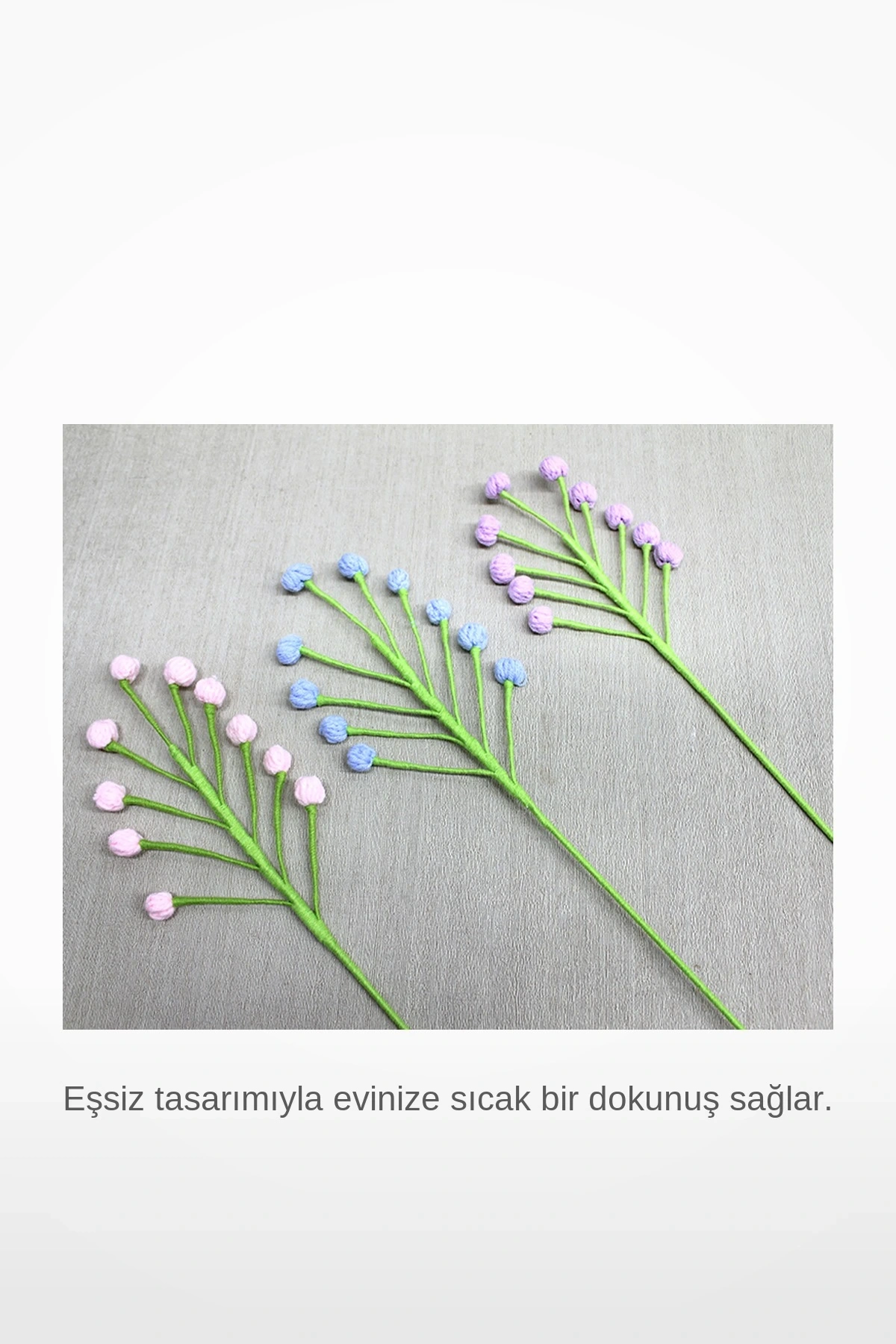 El Örgüsü Dekoratif Tomurcuk Çiçeği Vazo, Masa ve Hediye Süslemesi