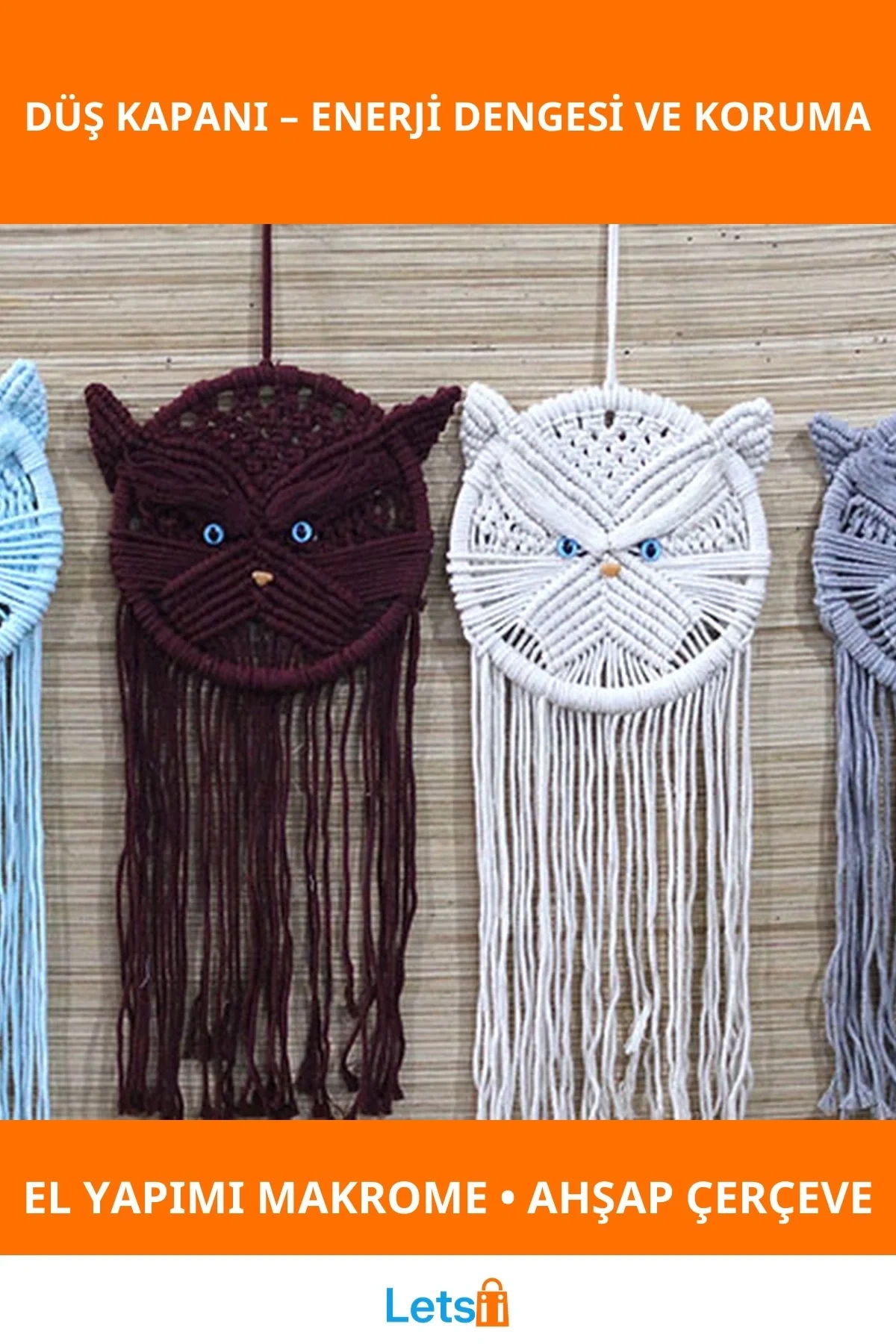 El Yapımı Baykuşlu Düş Kapanı Dekoratif Aksesuar