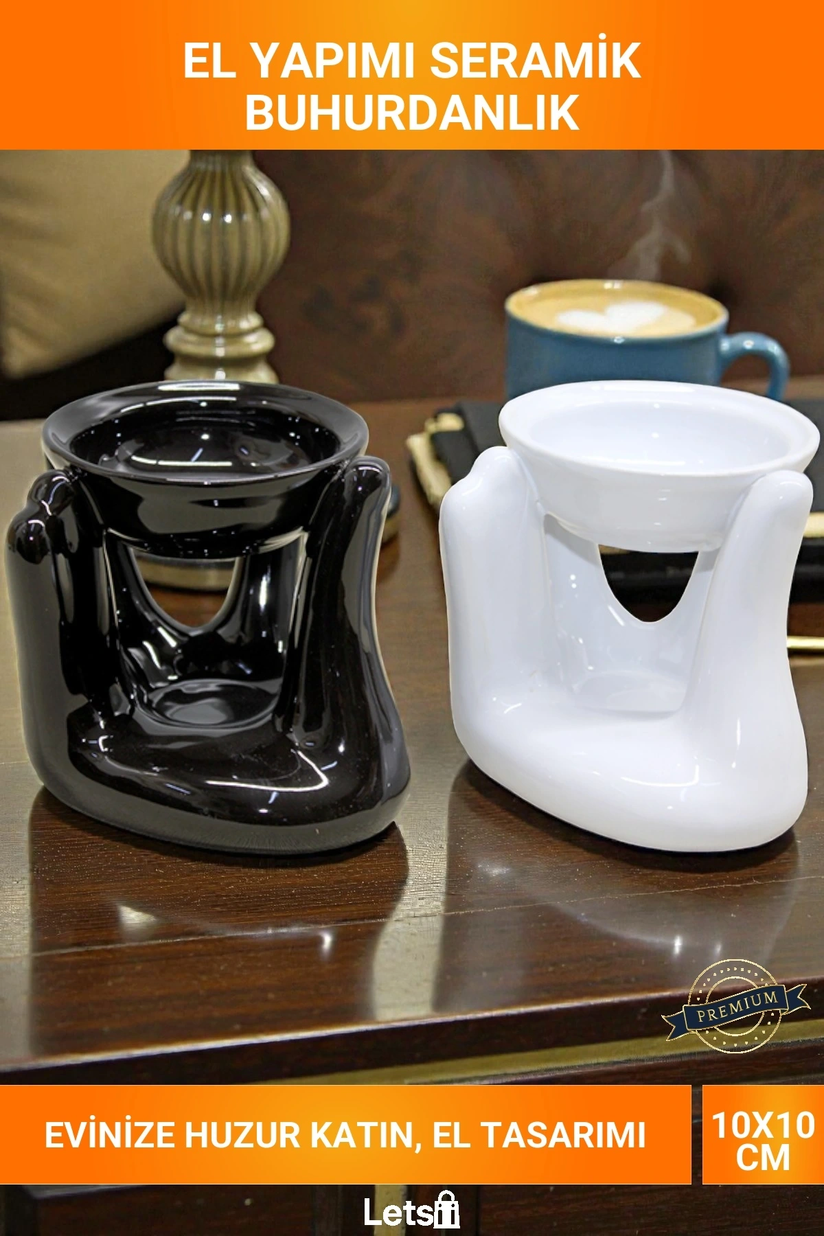 El Yapımı Seramik Buhurdanlık Aromaterapi ve Dekoratif Model 1