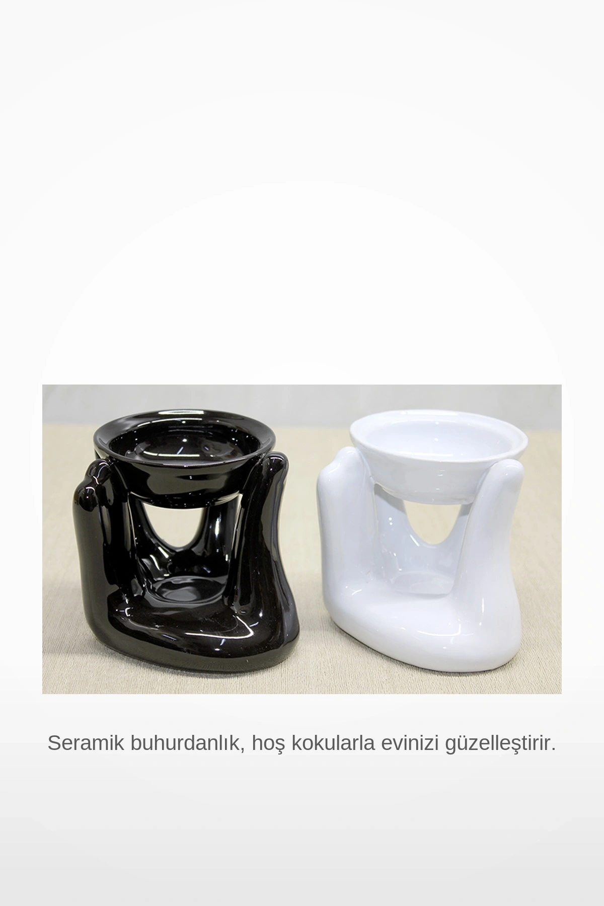 El Yapımı Seramik Buhurdanlık Aromaterapi ve Dekoratif Model 1