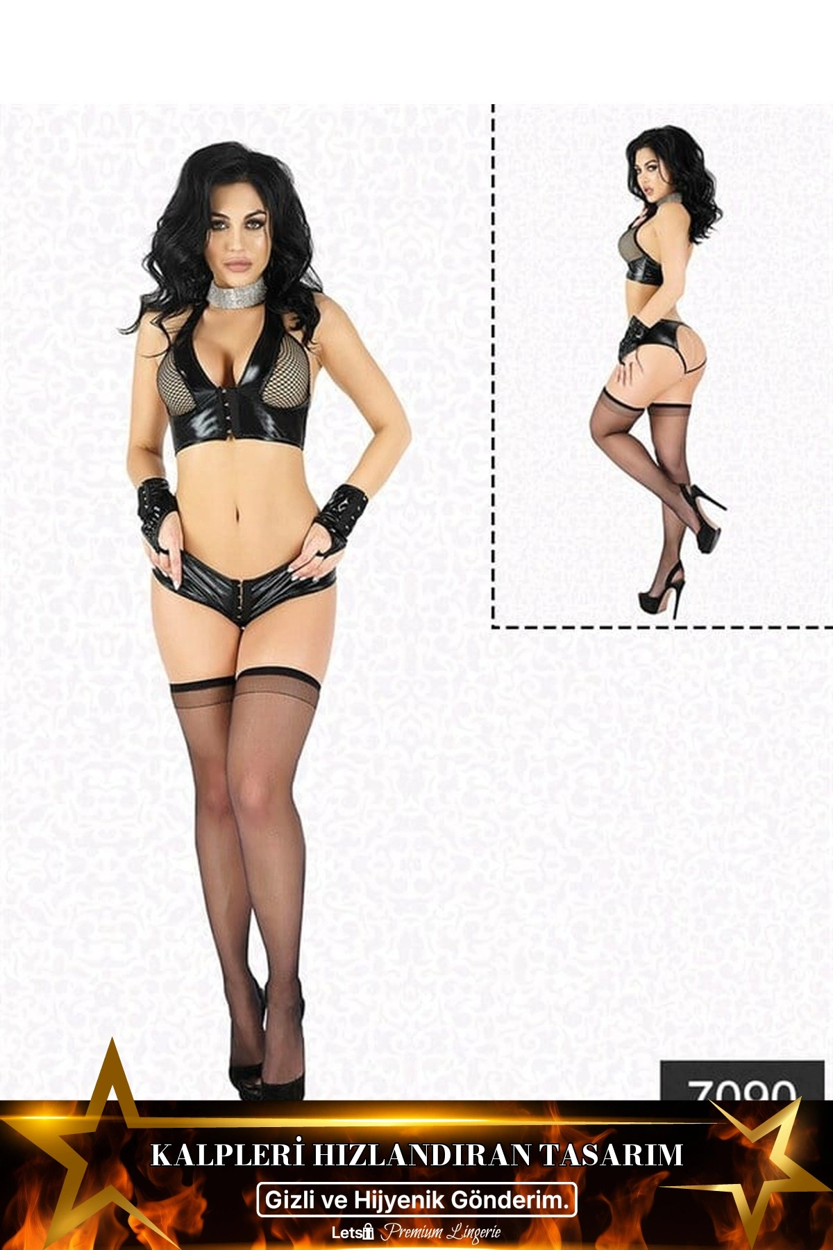 Eldivenli Lateks Fantezi Takım Standart Renk