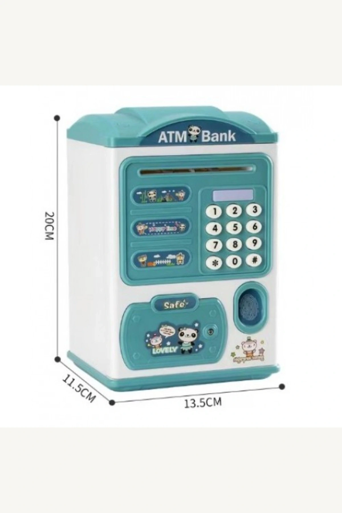 Elektronik ATM Kumbara Şifreli Parmak İzi Otomatik Kağıt Para Çekme Çocuk Tasarruf Oyuncak