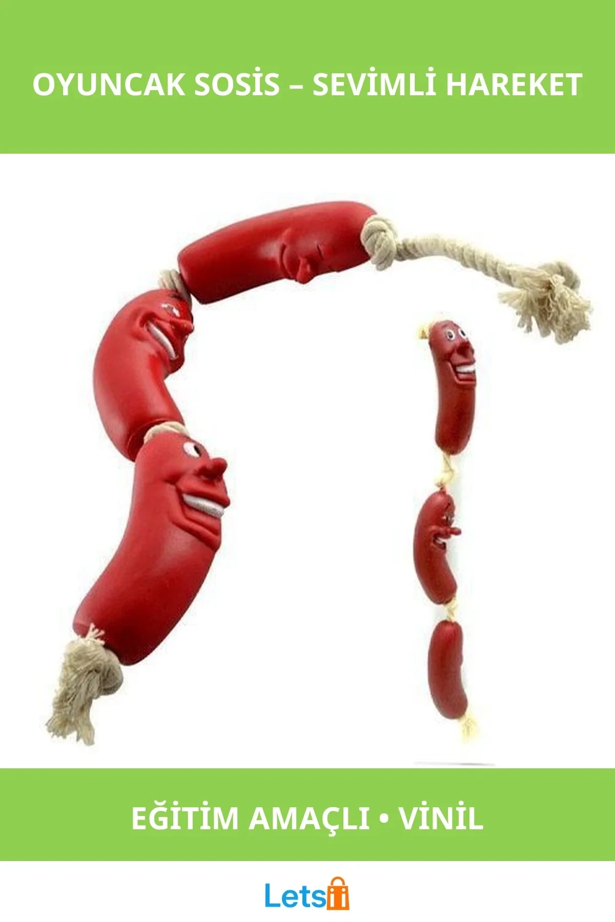 Enerji Atan Köpekler İçin Eğlenceli Sosis Oyuncak