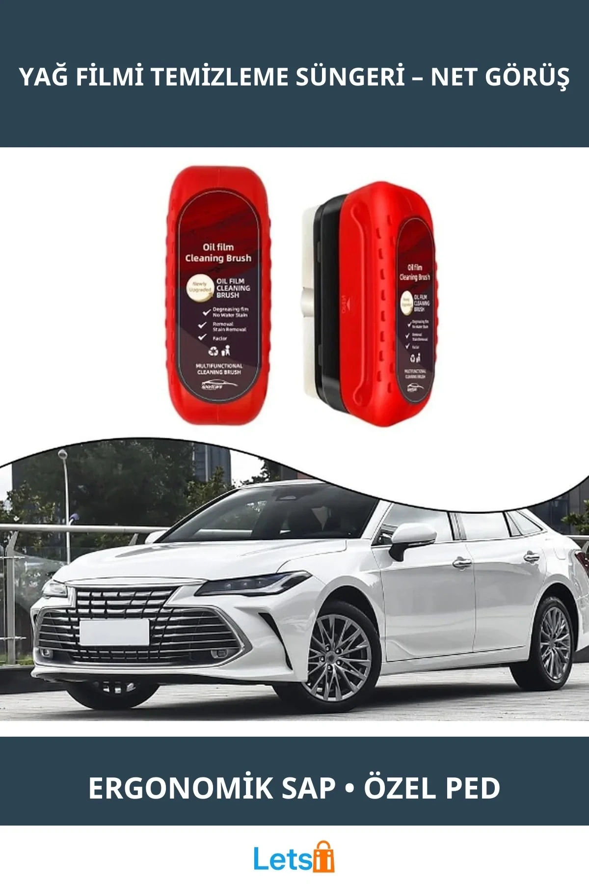 Ergonomik Araç Yağ Filmi Temizleme Süngeri