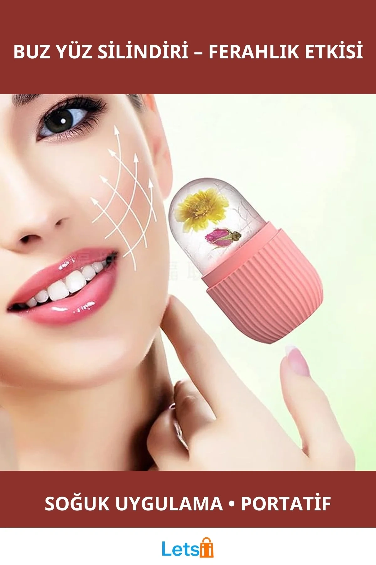 Ergonomik Cilt Bakım Buz Yüz Silindiri