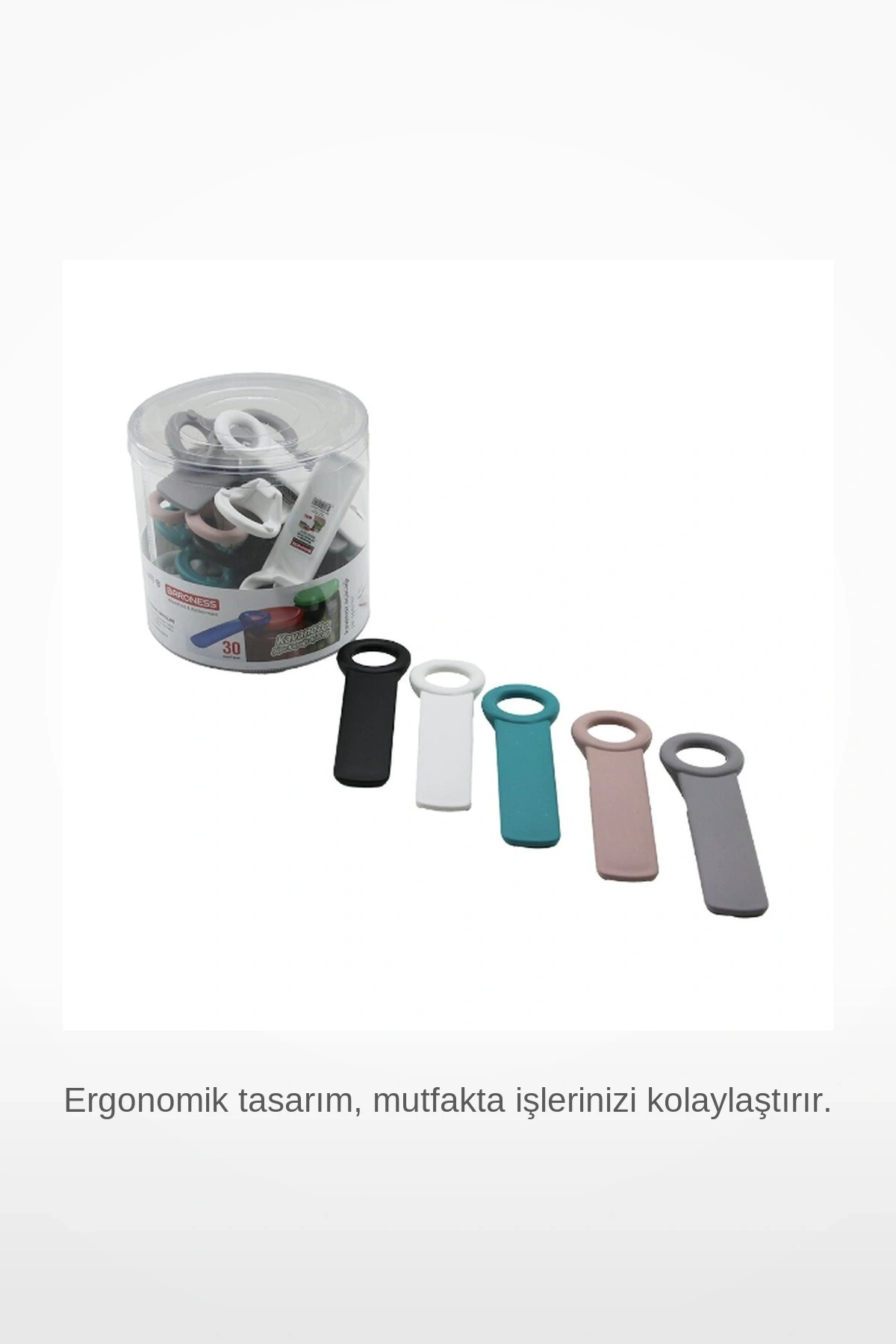 Ergonomik, Dayanıklı Metal, Renkli Saplı Pratik Şişe ve Kavanoz Kapağı Açacağı