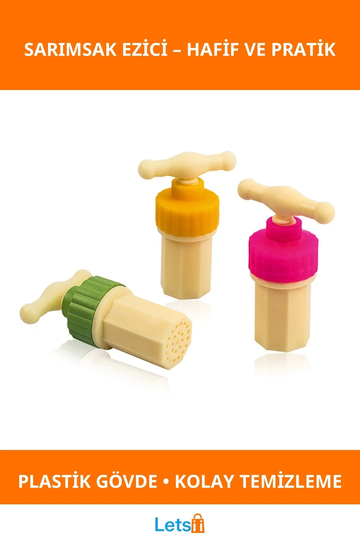 Ergonomik Dayanıklı Plastik Sarımsak Ezici