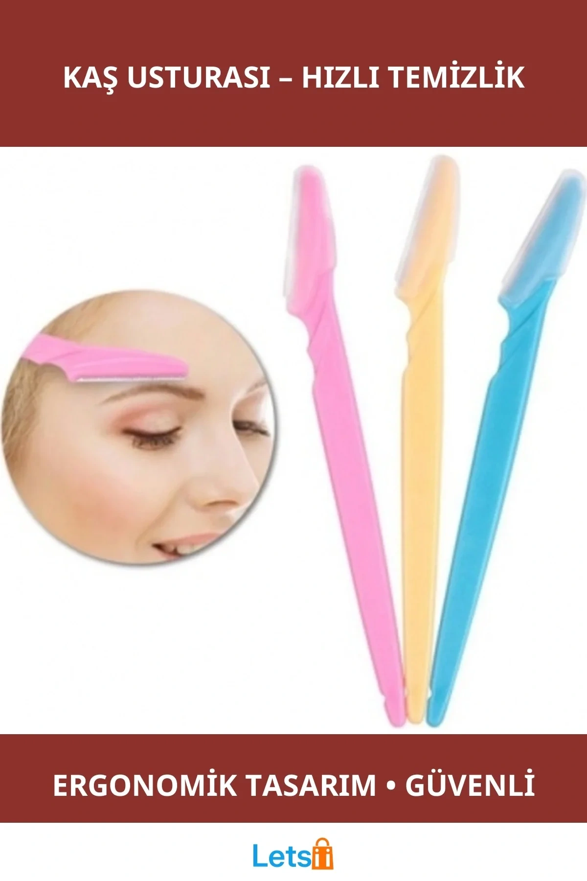 Ergonomik Kaş Usturası 3 Adet