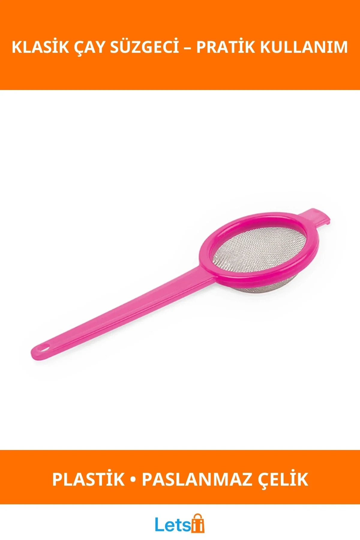 Ergonomik Renkli Klasik Çay Süzgeci Paslanmaz Çelik