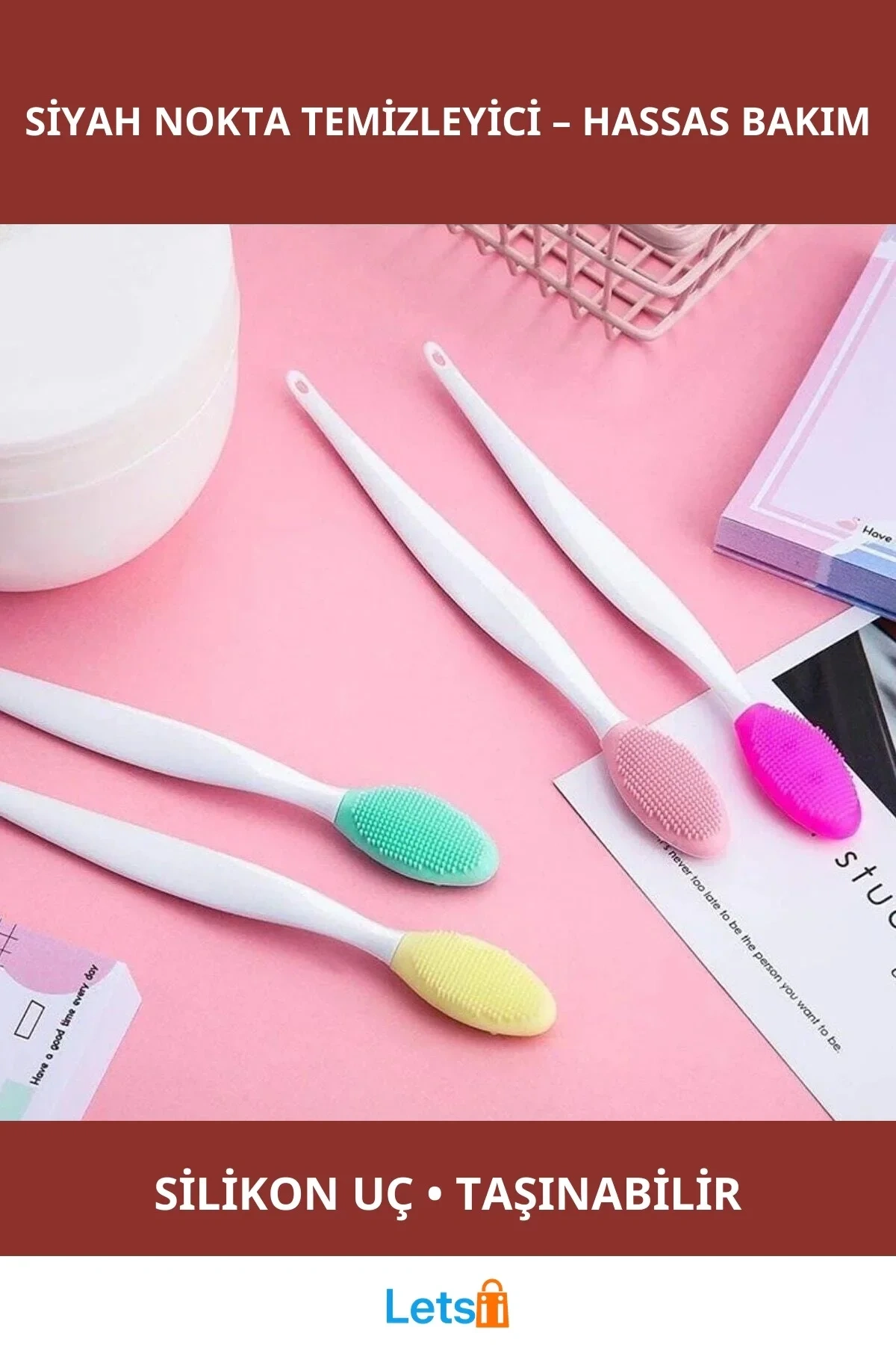 Ergonomik Silikon Cilt Siyah Nokta Temizleme Aleti