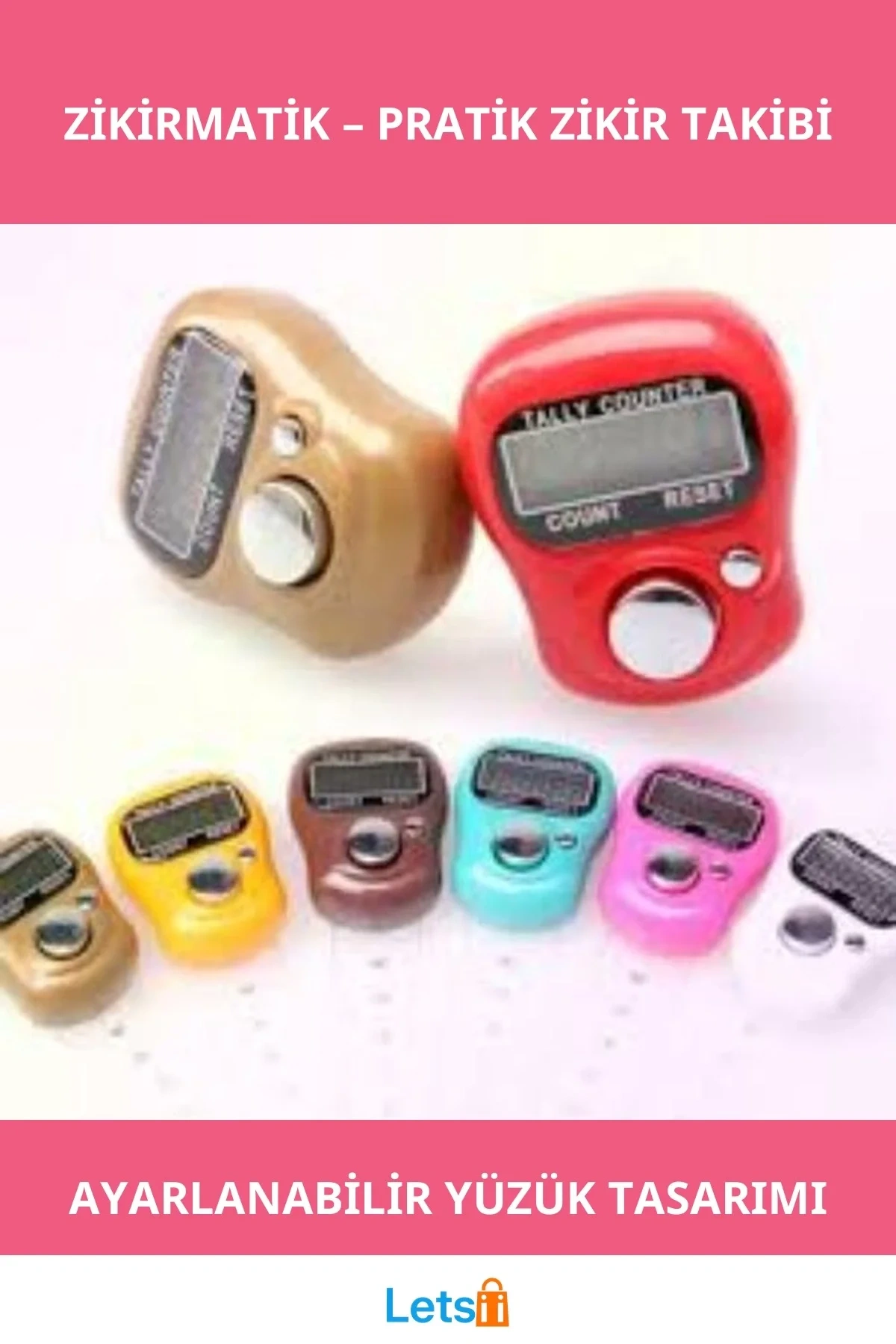 Ergonomik Silikon Yüzük Zikirmatik Sayacı