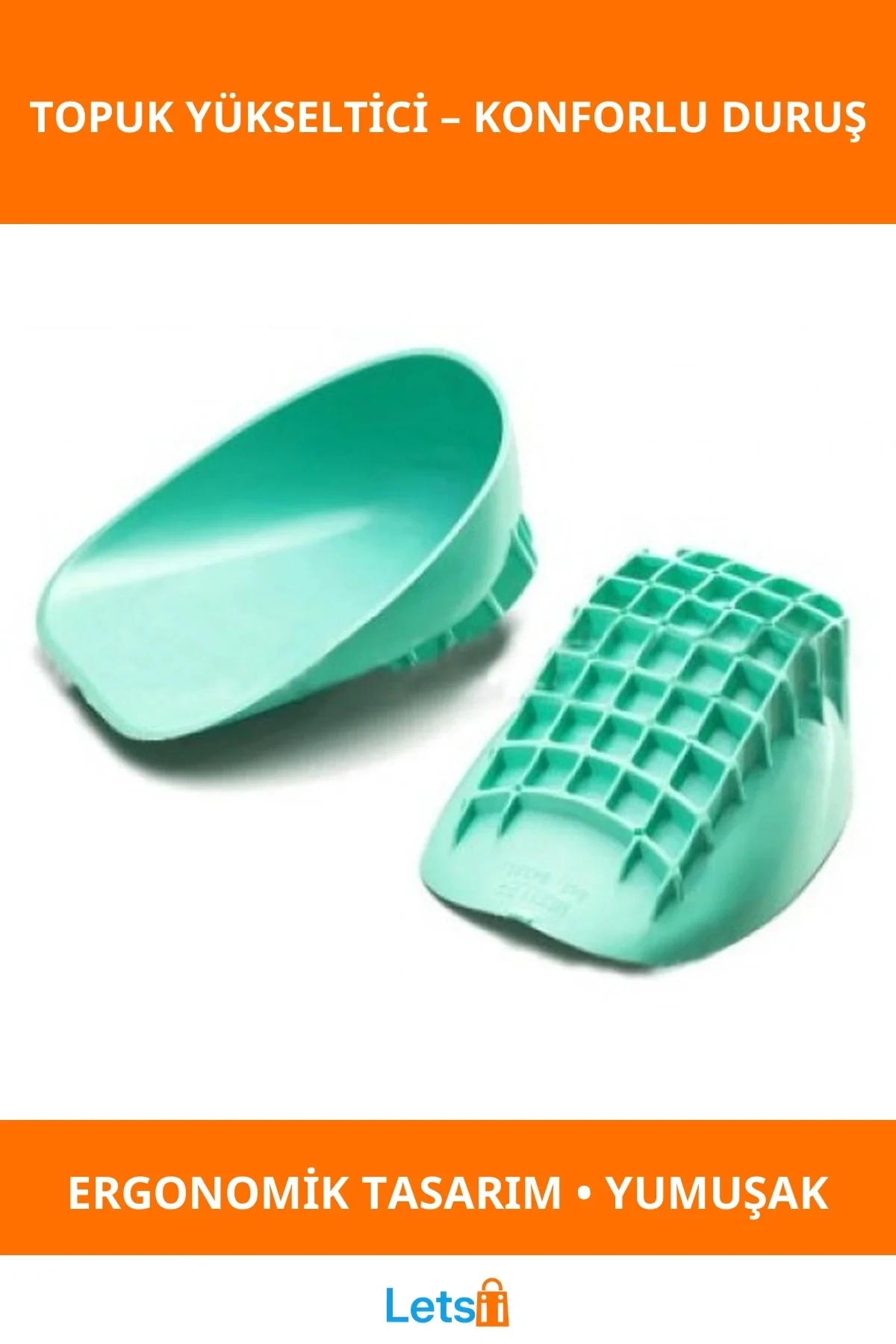 Ergonomik Topuk Yükseltici Yeşil Renk Desteği