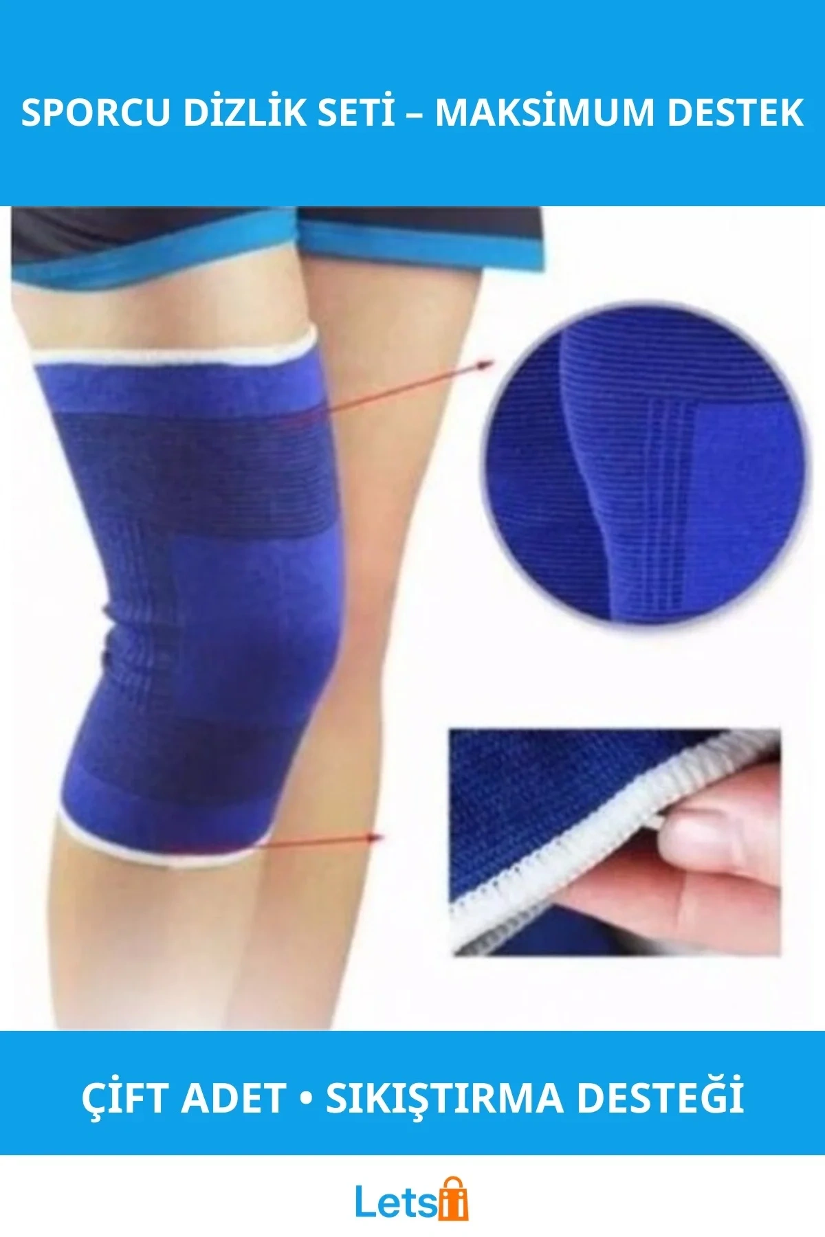Esnek Destekli Dizlik 2 Adet Ameliyat Sonrası Koruma