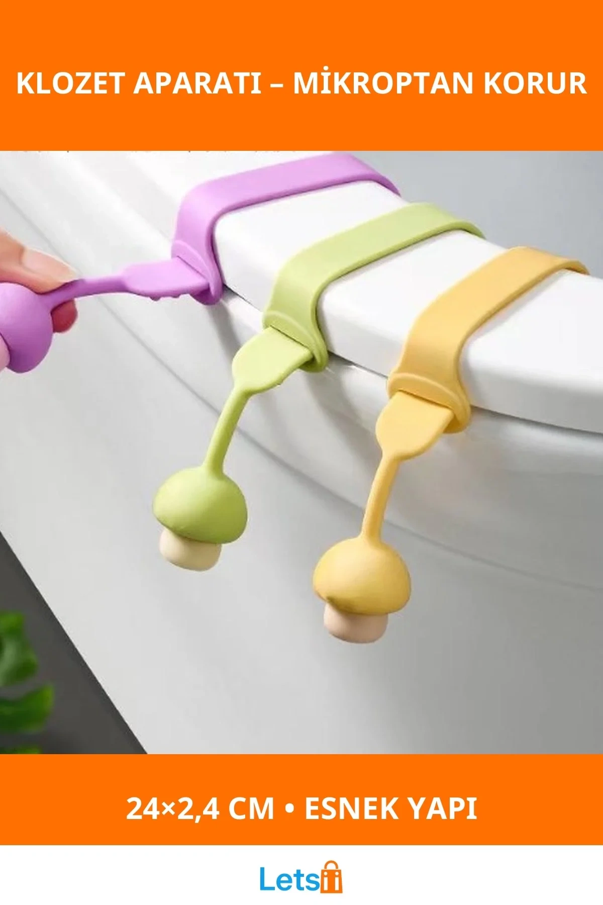 Esnek Mantar Tasarım Klozet Kapağı Hijyen Aparatı