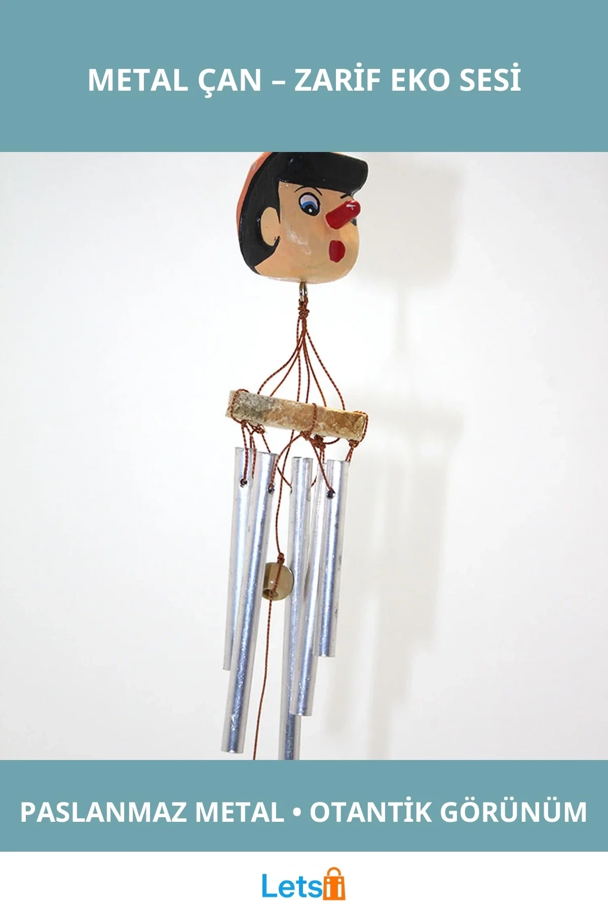 Estetik Tasarımlı Paslanmaz Metal Bahçe Çanı No 2