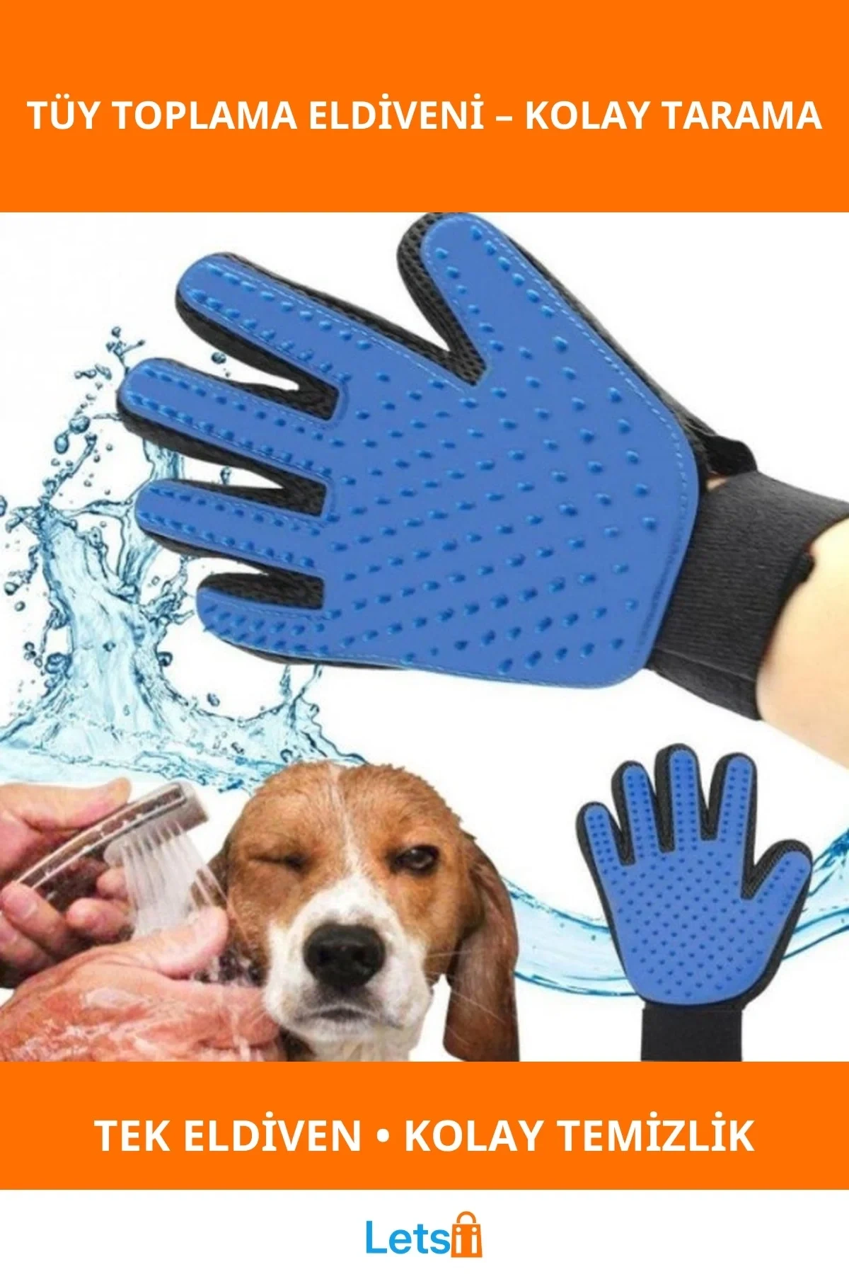 Evcil Hayvan Tüy Toplama Eldiveni Kedi ve Köpekler İçin Pratik Tüy Temizleme