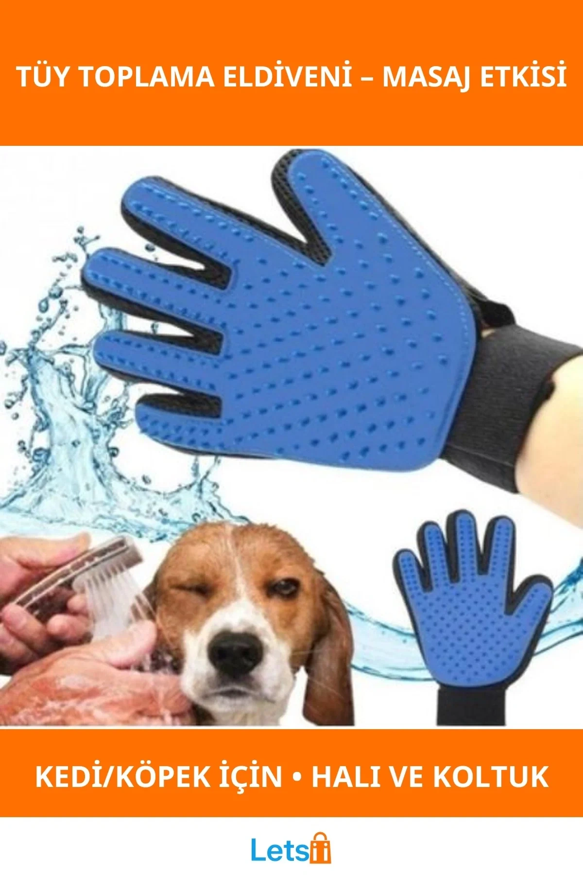 Evcil Hayvan Tüy Toplama Eldiveni Masaj Etkili Kullanım Kolaylığı