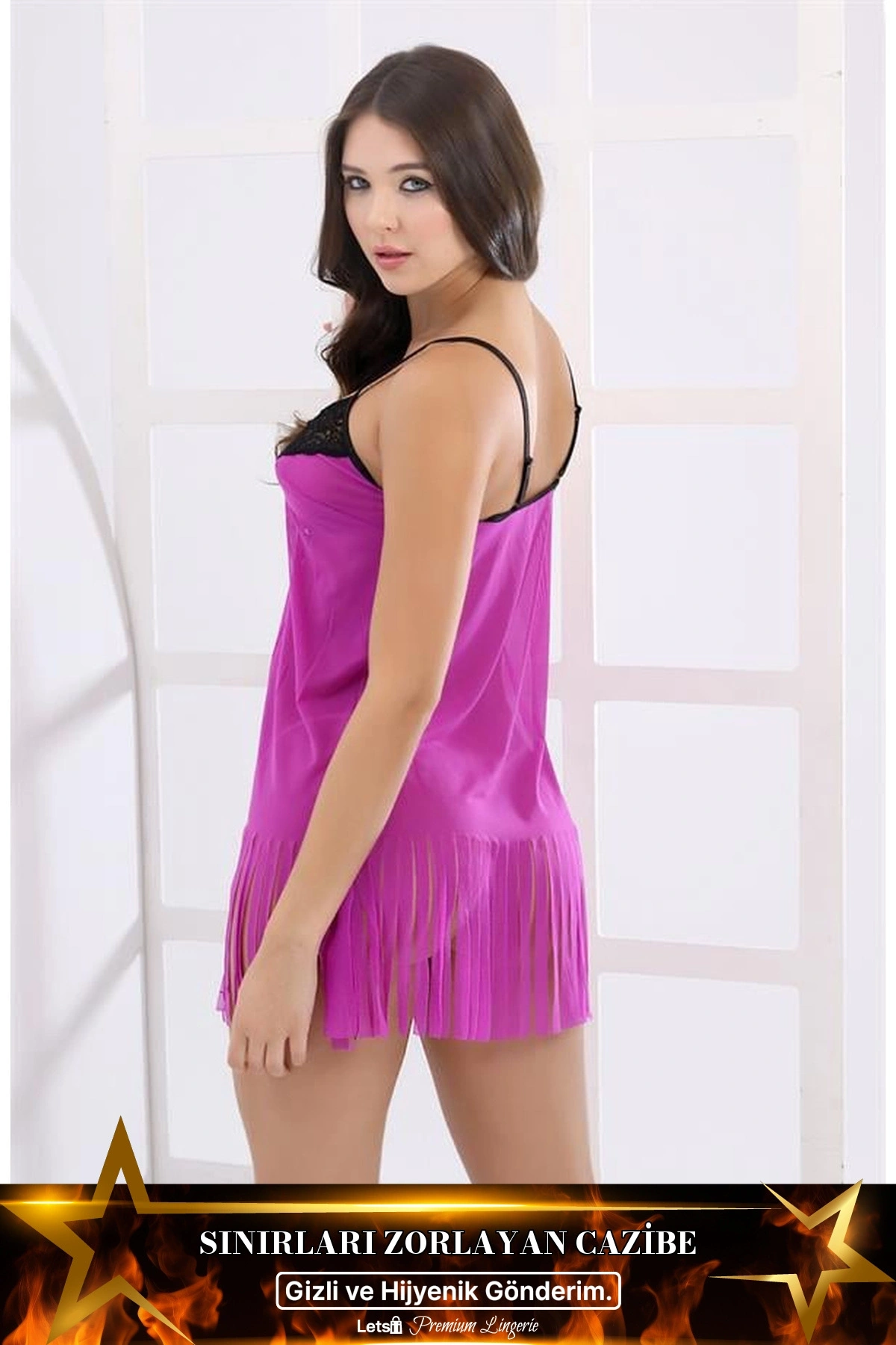 Fantezi Gecelik Mor Renk