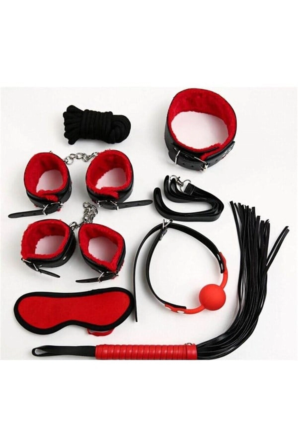 Fantezi Kelepçe Kırbaç Ve Aksesuar Seti Standart Renk