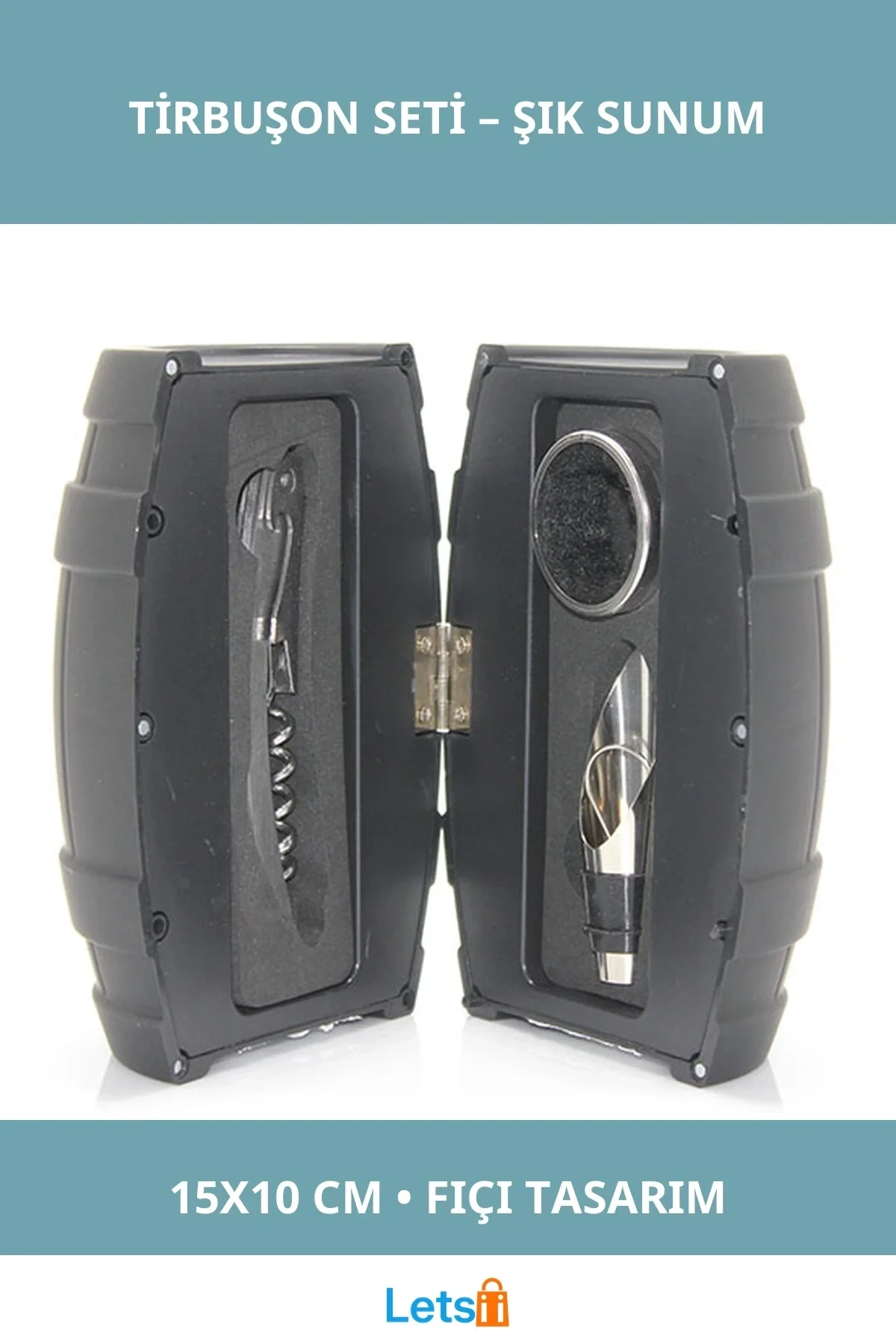 Fıçı Tasarımlı Şık Ergonomik Tirbuşon