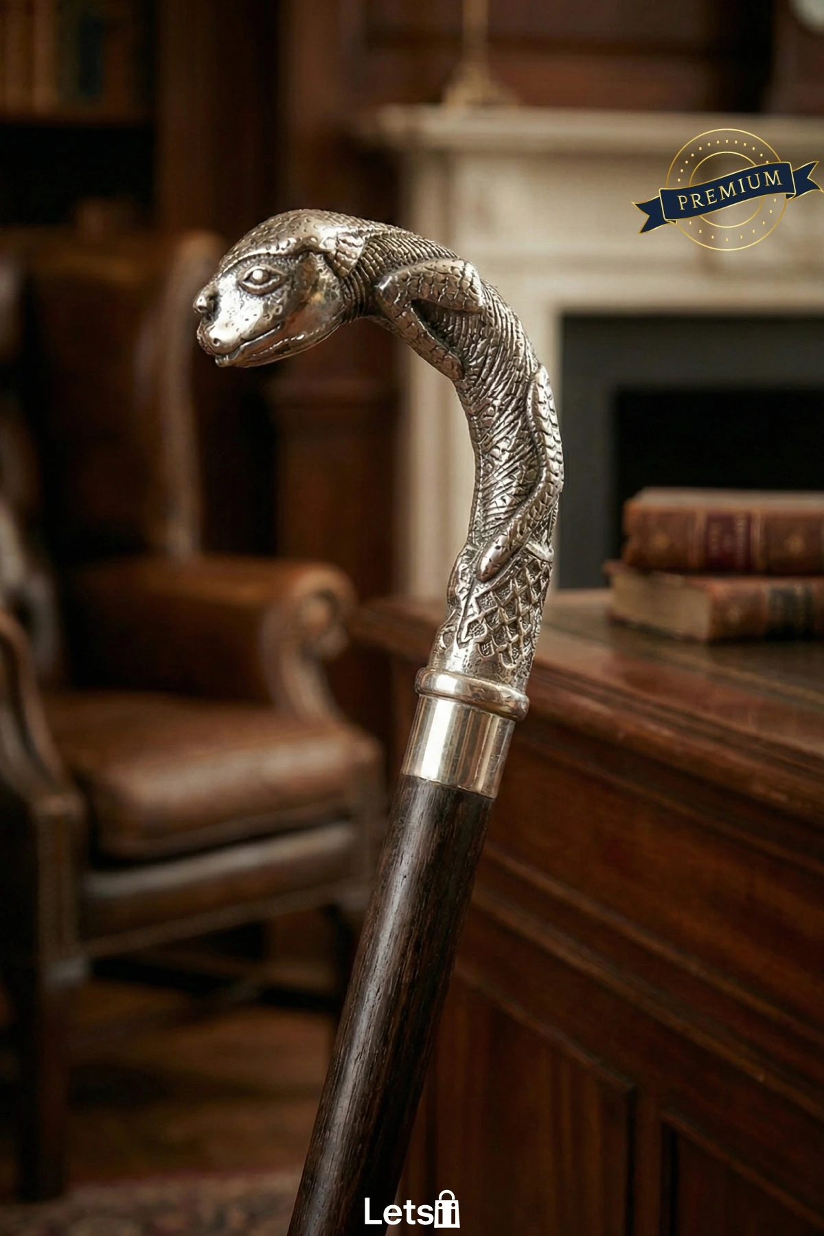 Özel İşlemeli Krom Şık ve Dayanıklı Tasarım Baston 100 cm