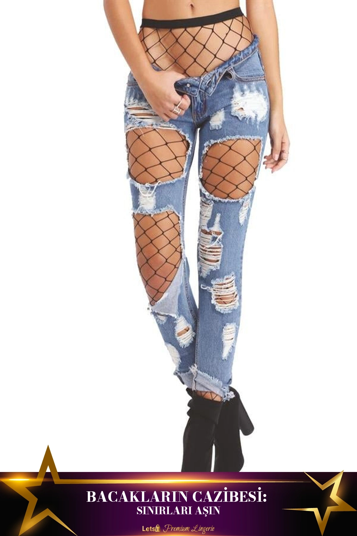 Fileli Külotlu Çorap Siyah Renk