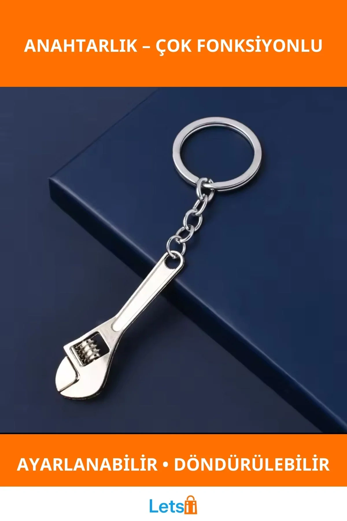 Fonksiyonel İngiliz Anahtarı Şeklinde Şık Anahtarlık