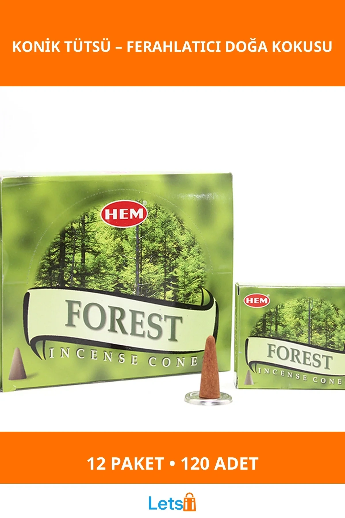 Forest Aromalı Canlandırıcı Konik Tütsü 12 Paket