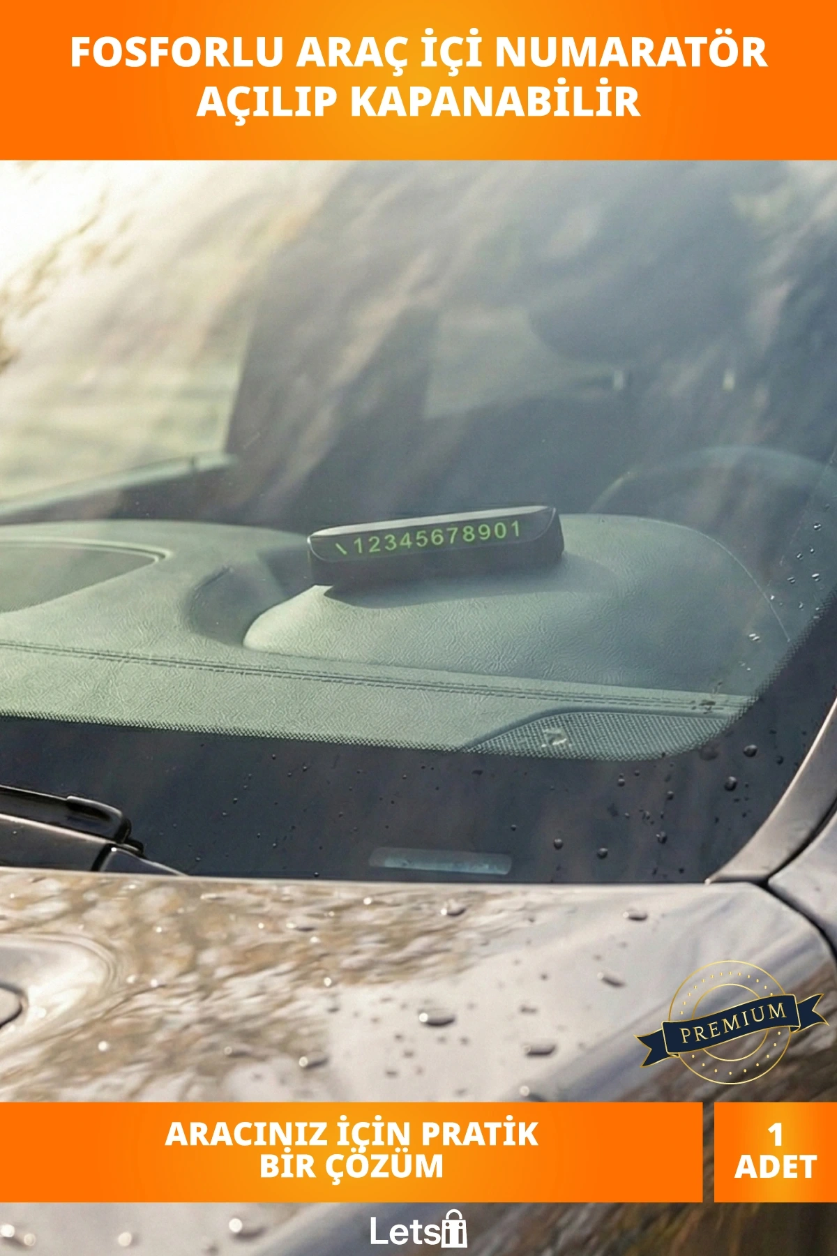 Fosforlu Telefon Numarası Araç Park Numaratörü Aç Kapa Mıknatıslı