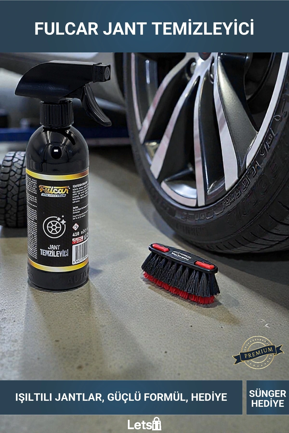 Fulcar 410ml Araç Jant Temizleyici ve Parlatıcı Sünger Hediyeli