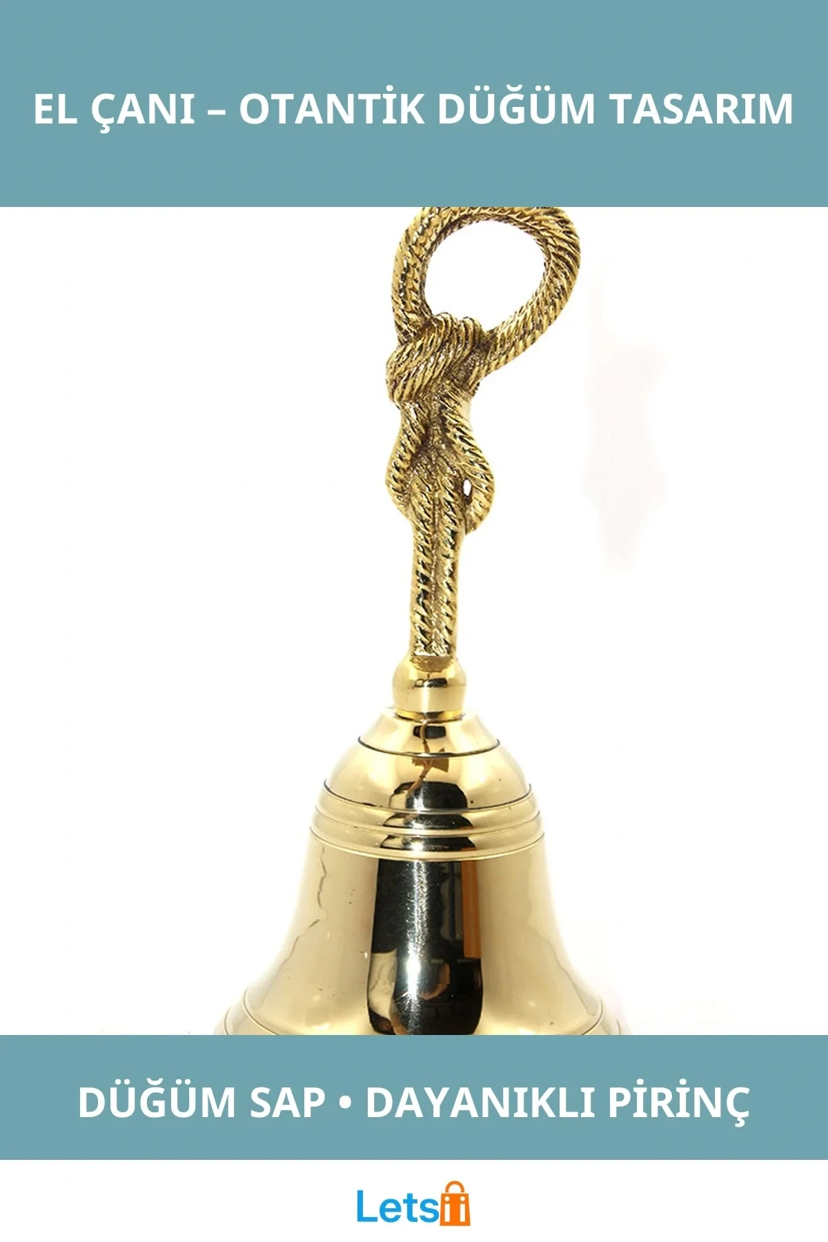 Geleneksel Pirinç El Çanı Otantik Tasarım