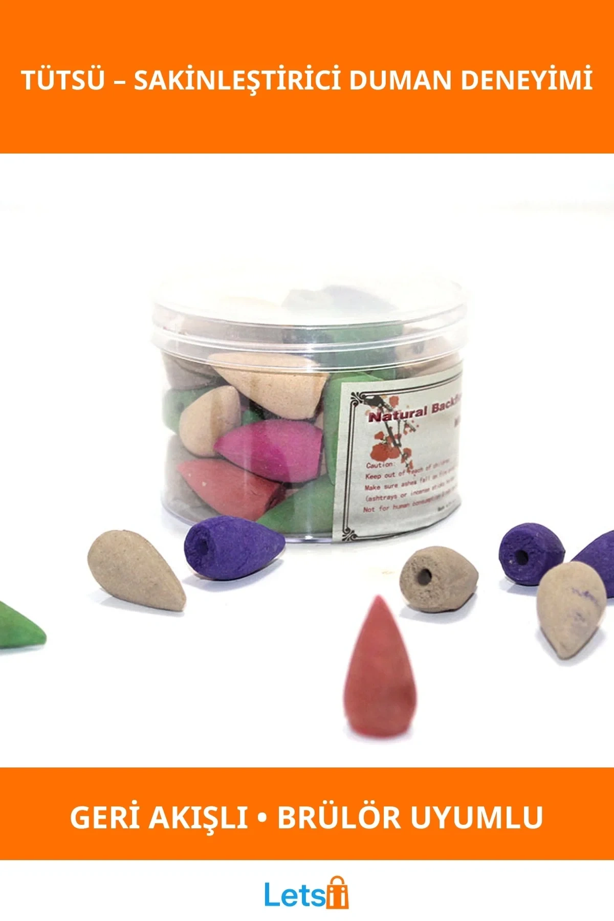 Geri Akış Tütsü No:2 Estetik Duman Figürleri Oluşturan Doğal Tütsü