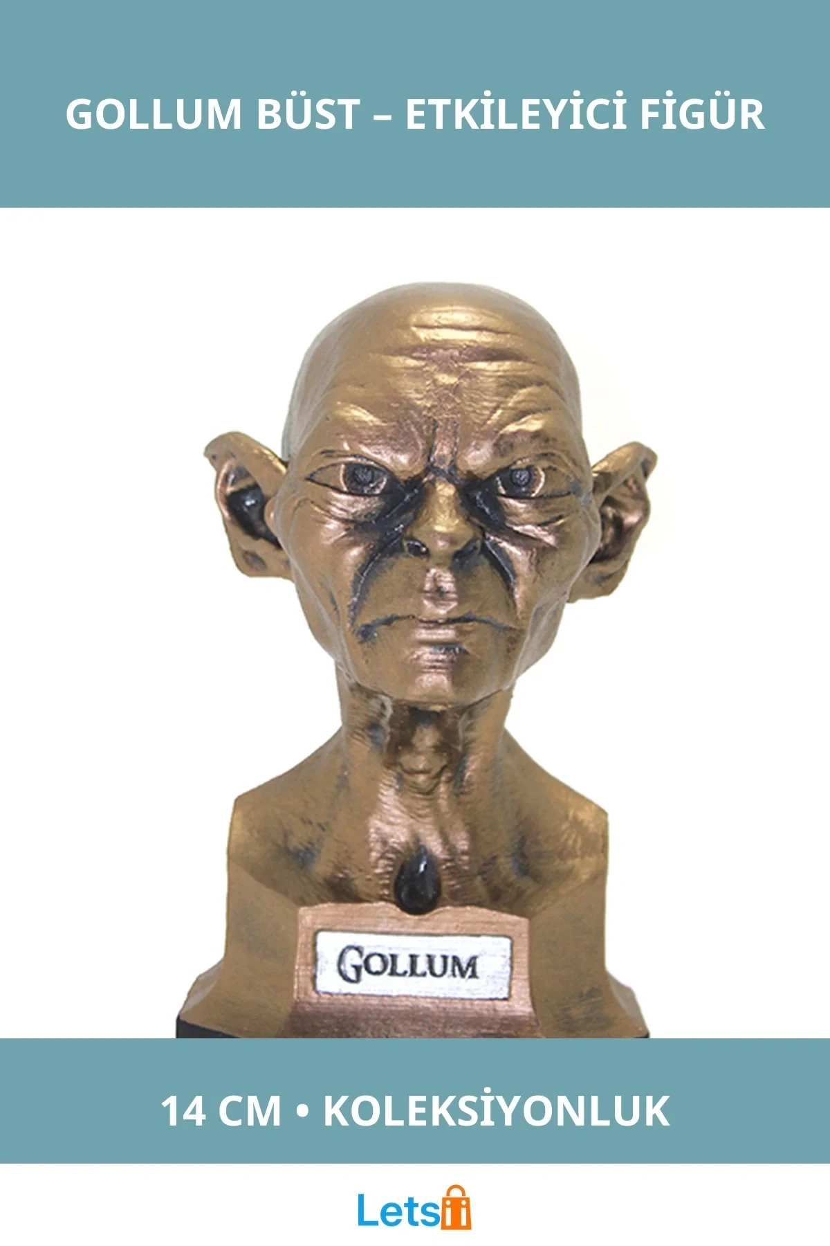 Gollum Büst Büyük Boy Yüzüklerin Efendisi Figürü