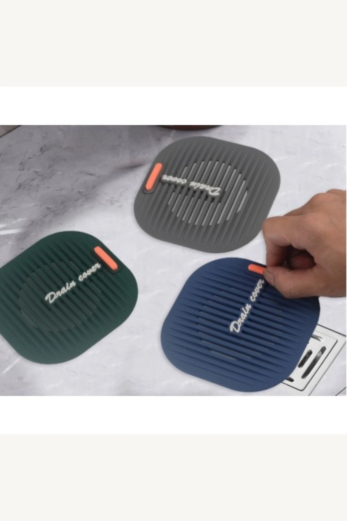 Gri Silikon Lavabo Gider Süzgeci Mutfak Banyo Gider Koruyucu