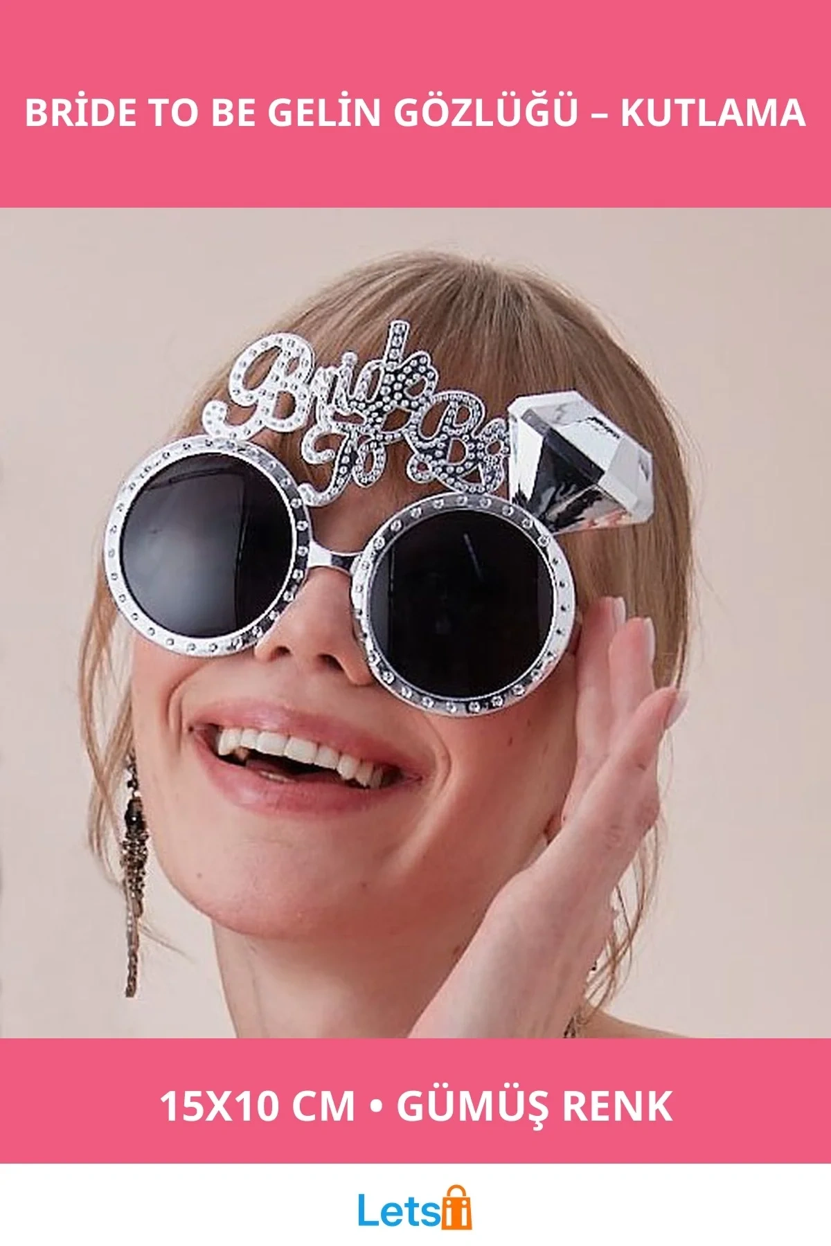 Gümüş Renkli Bride To Be Gelin Gözlüğü